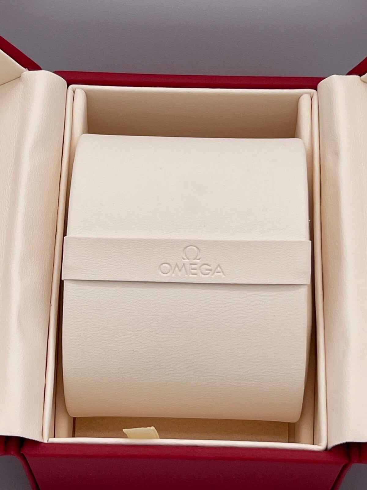 Omega Speedmaster Seamaster custodia viaggio orologio travel box pelle rossa new