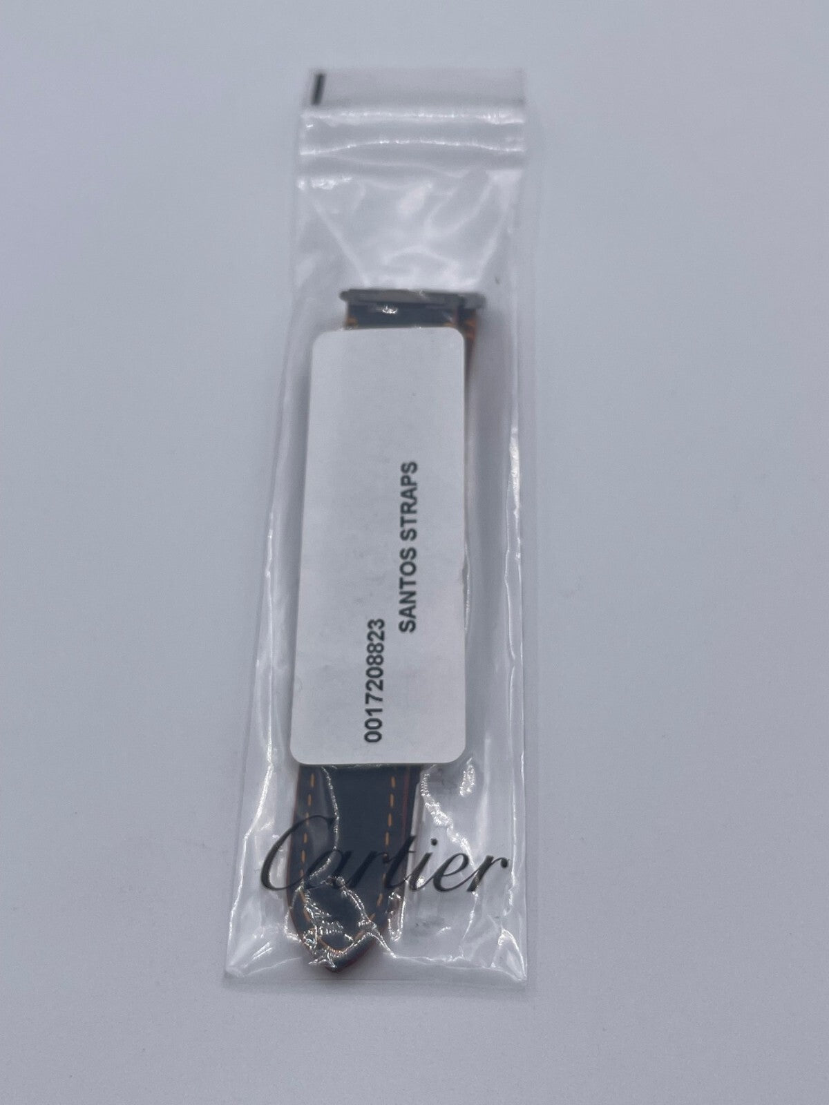 Cartier Santos cinturino orologio strap pelle alligatore arancione 19mm KD7HJAEY