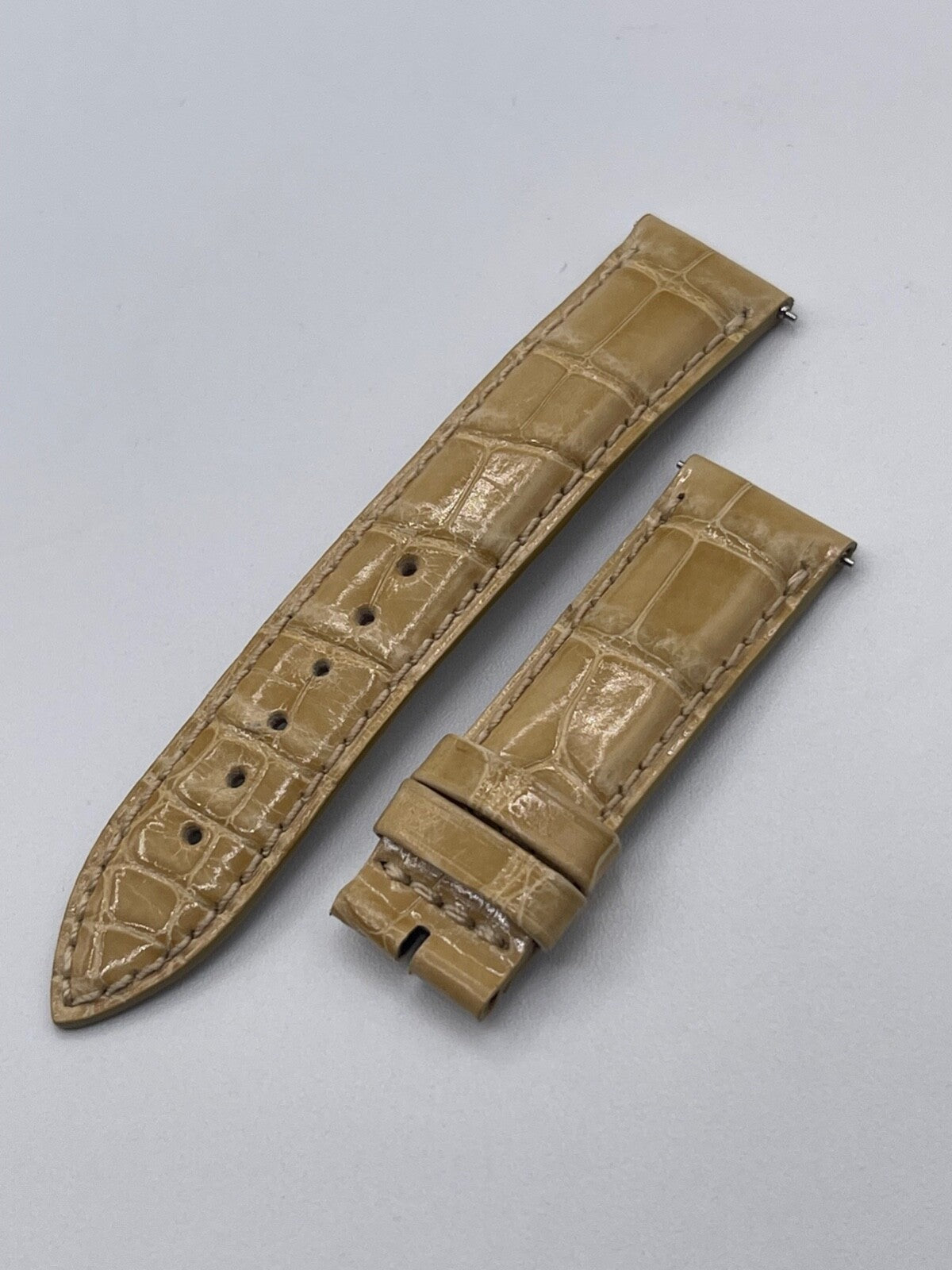 Jaeger Le-Coultre Reverso cinturino orologio watch strap alligatore beige 17/16