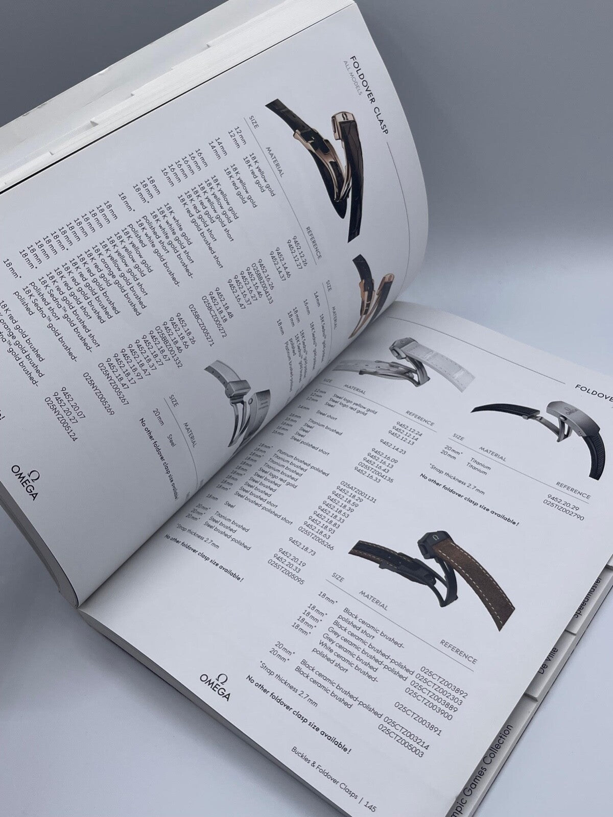 Omega catalogo rivenditori bracciali e cinturini dealer strap catalogue 2017/18