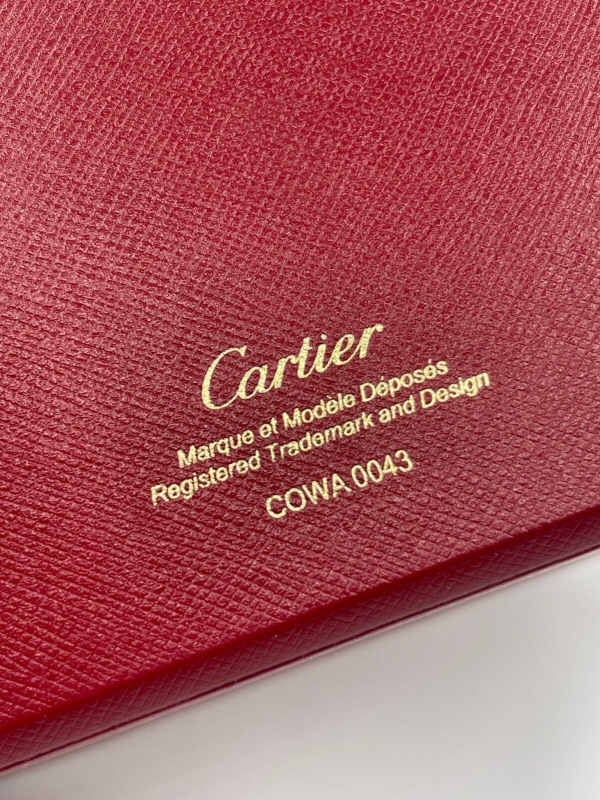 Cartier scatola watch box COWA 0043 + libretto istruzioni instructions booklet