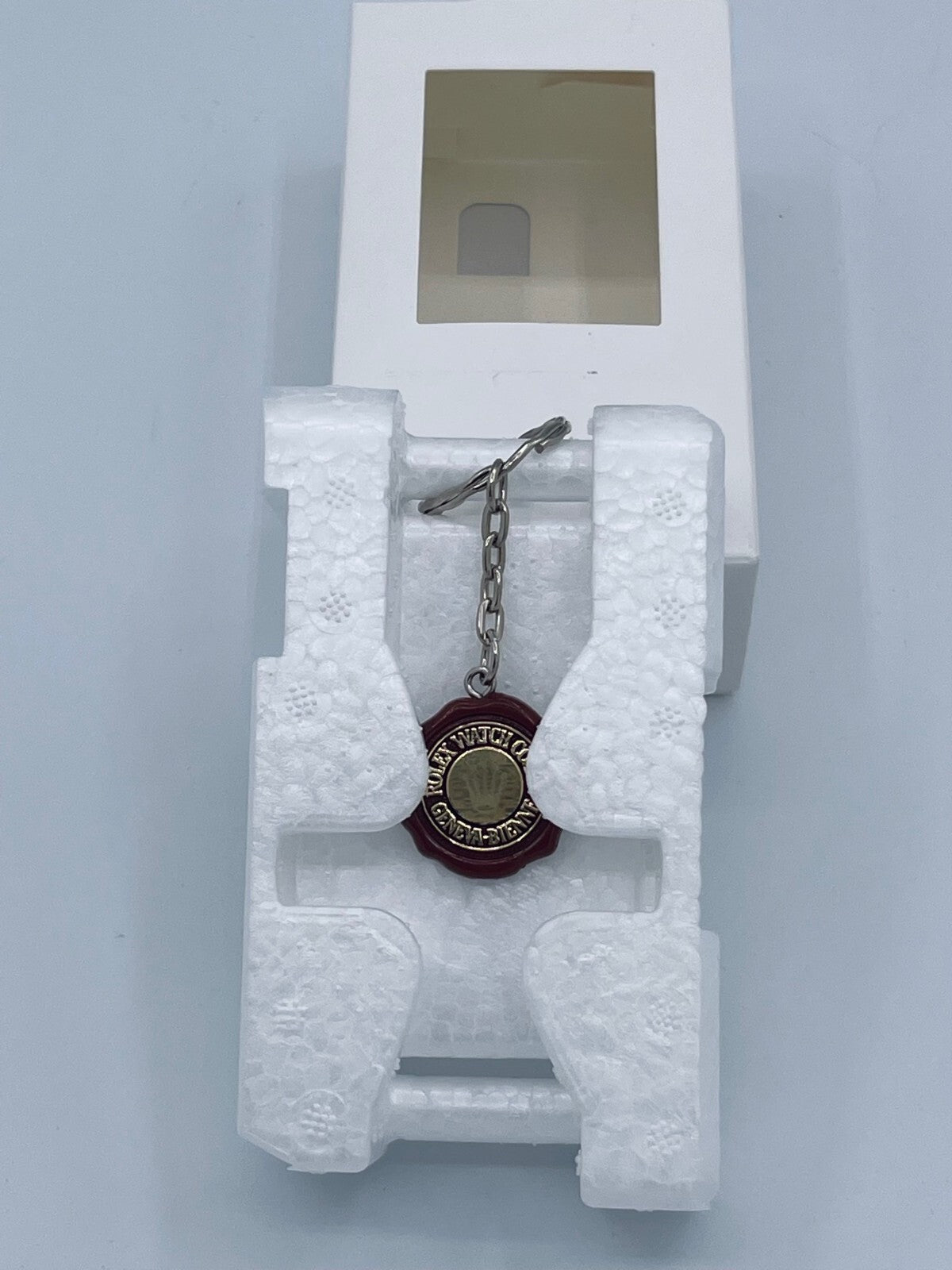 Rolex portachiavi keychain sigillo original seal marrone vintage + box service