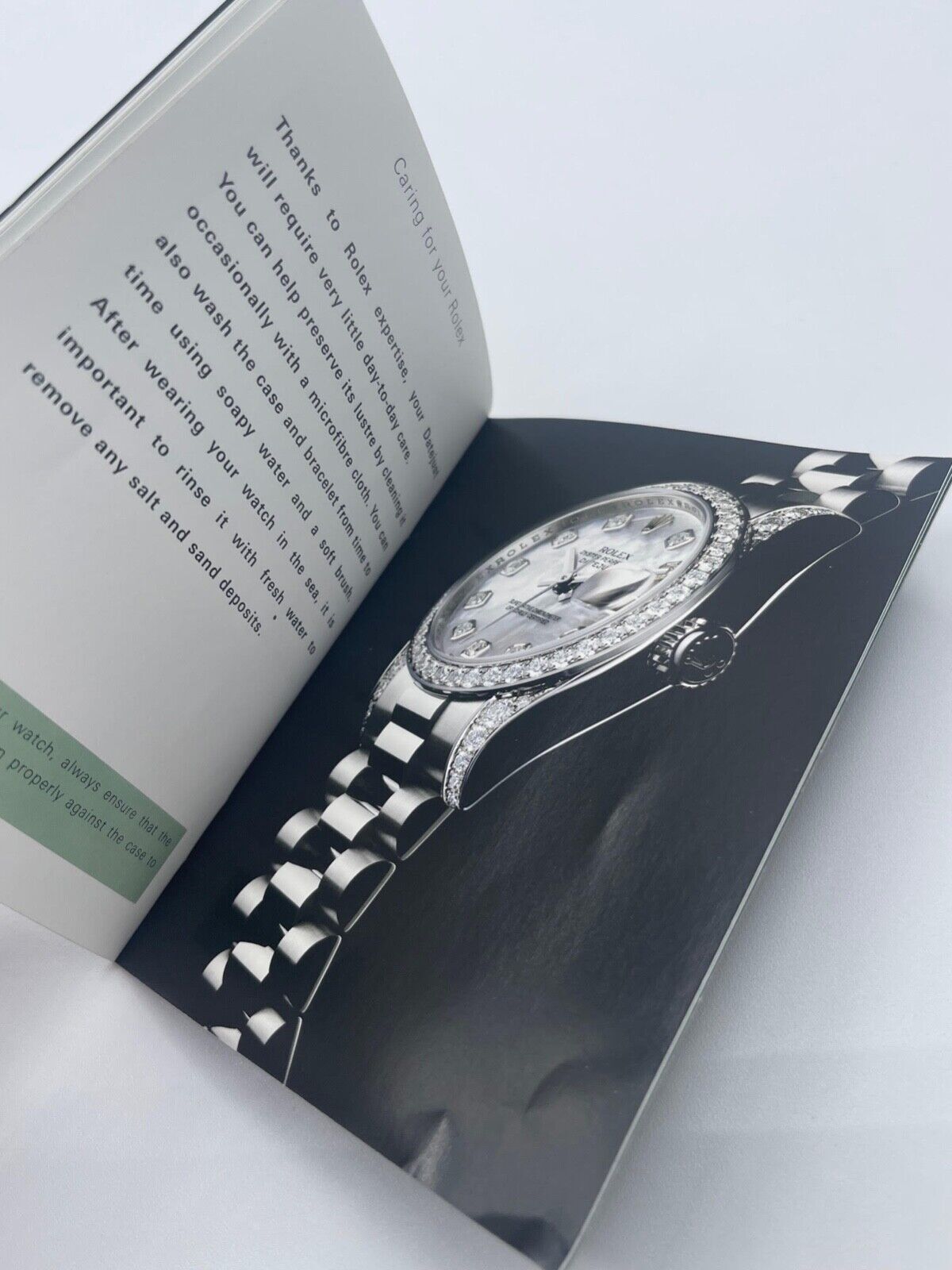 Rolex Datejust libretto corredo orologio watch booklet inglese ( 2001 - 2011 )