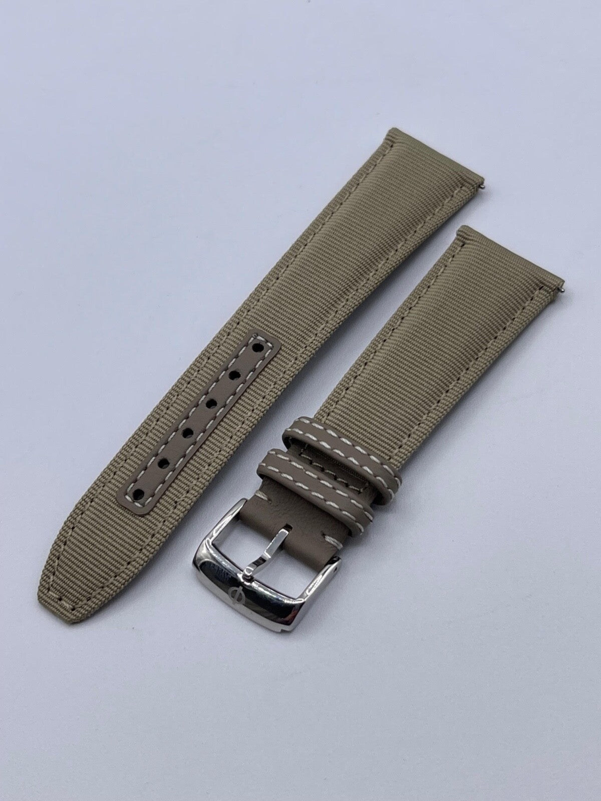 Baume & Mercier Clifton cinturino orologio watch strap tessuto fabric 21/18mm