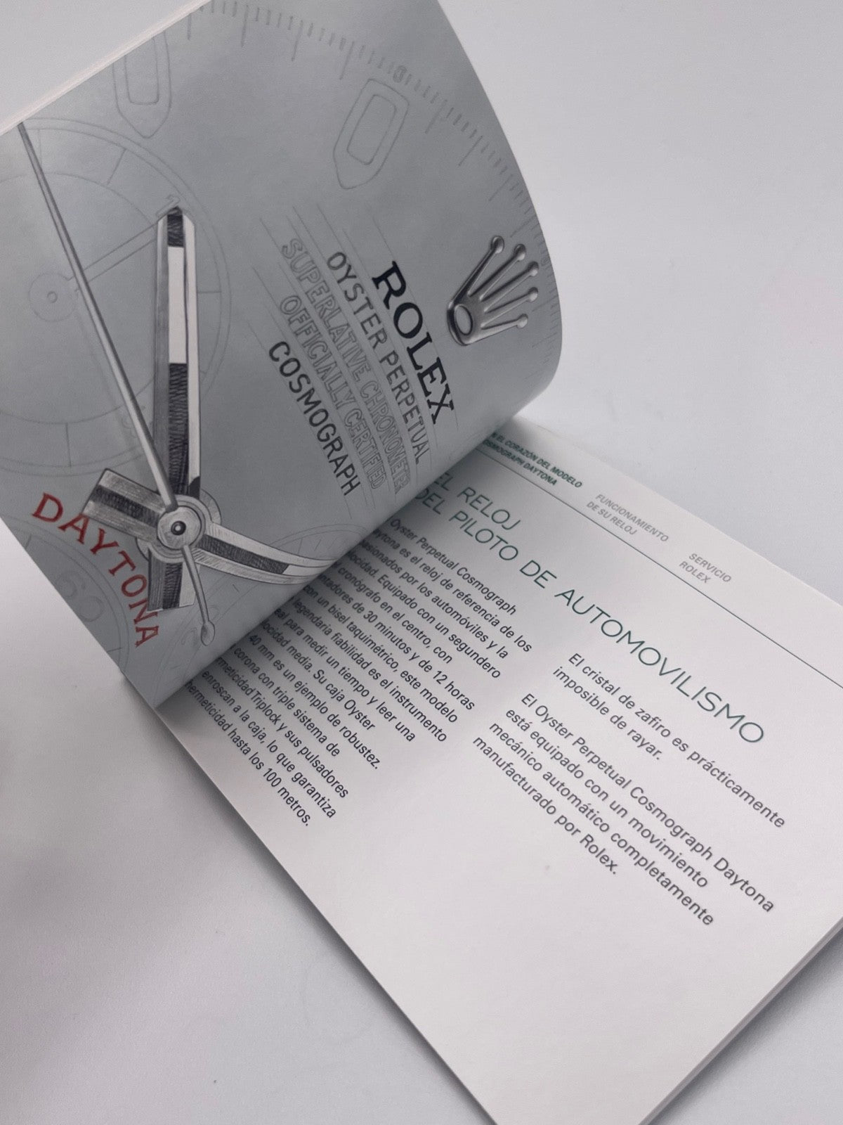 Rolex Daytona libretto corredo orologio watch booklet 11.2017 spagnolo