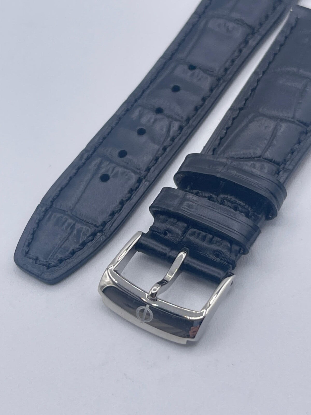 Baume & Mercier Clifton cinturino strap orologio pelle nero BLSA 22mm + fibbia