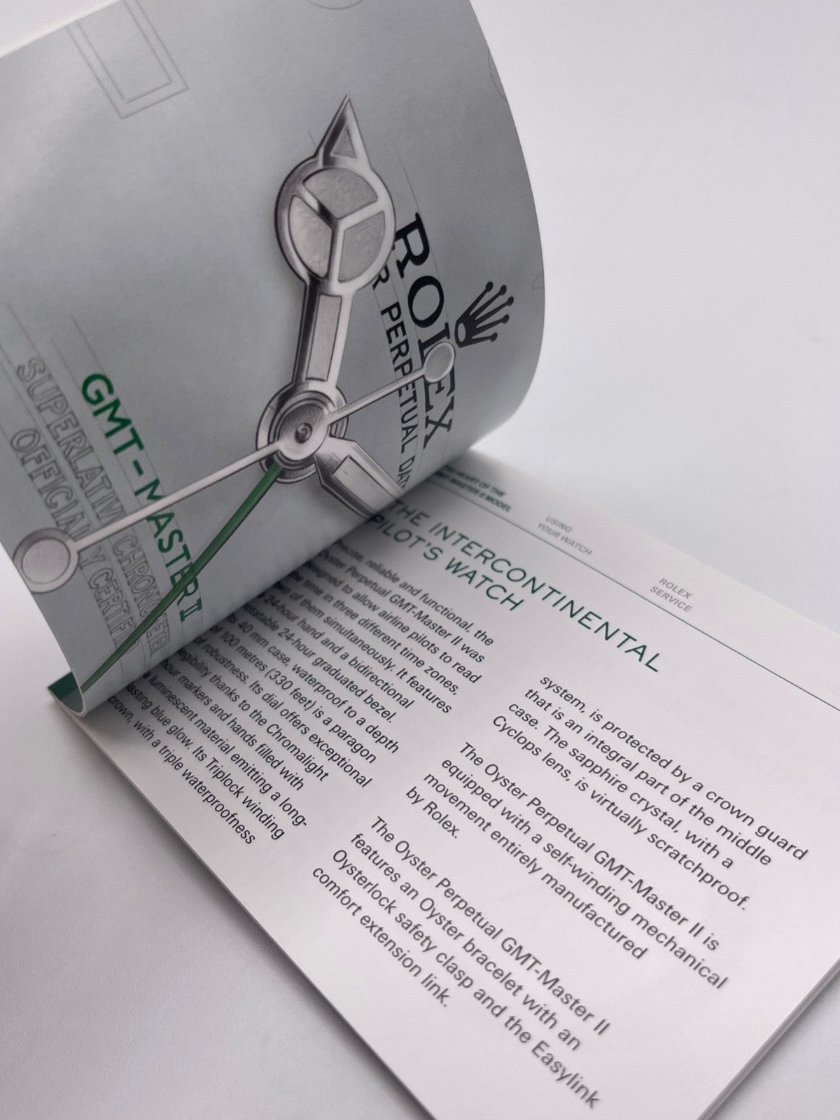 Rolex Gmt-Master II libretto corredo orologio watch booklet 12.2016 inglese