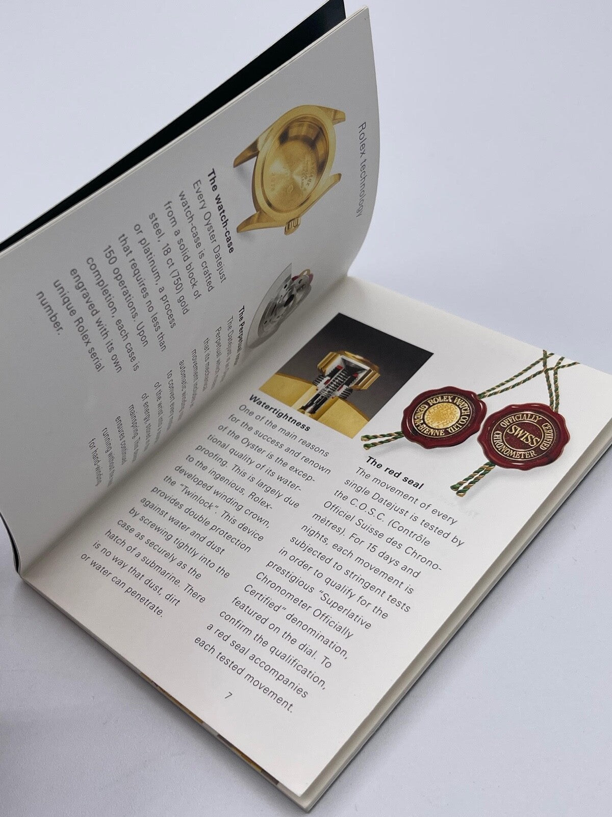 Rolex Datejust libretto corredo orologio watch booklet inglese ( 2001 - 2011 )