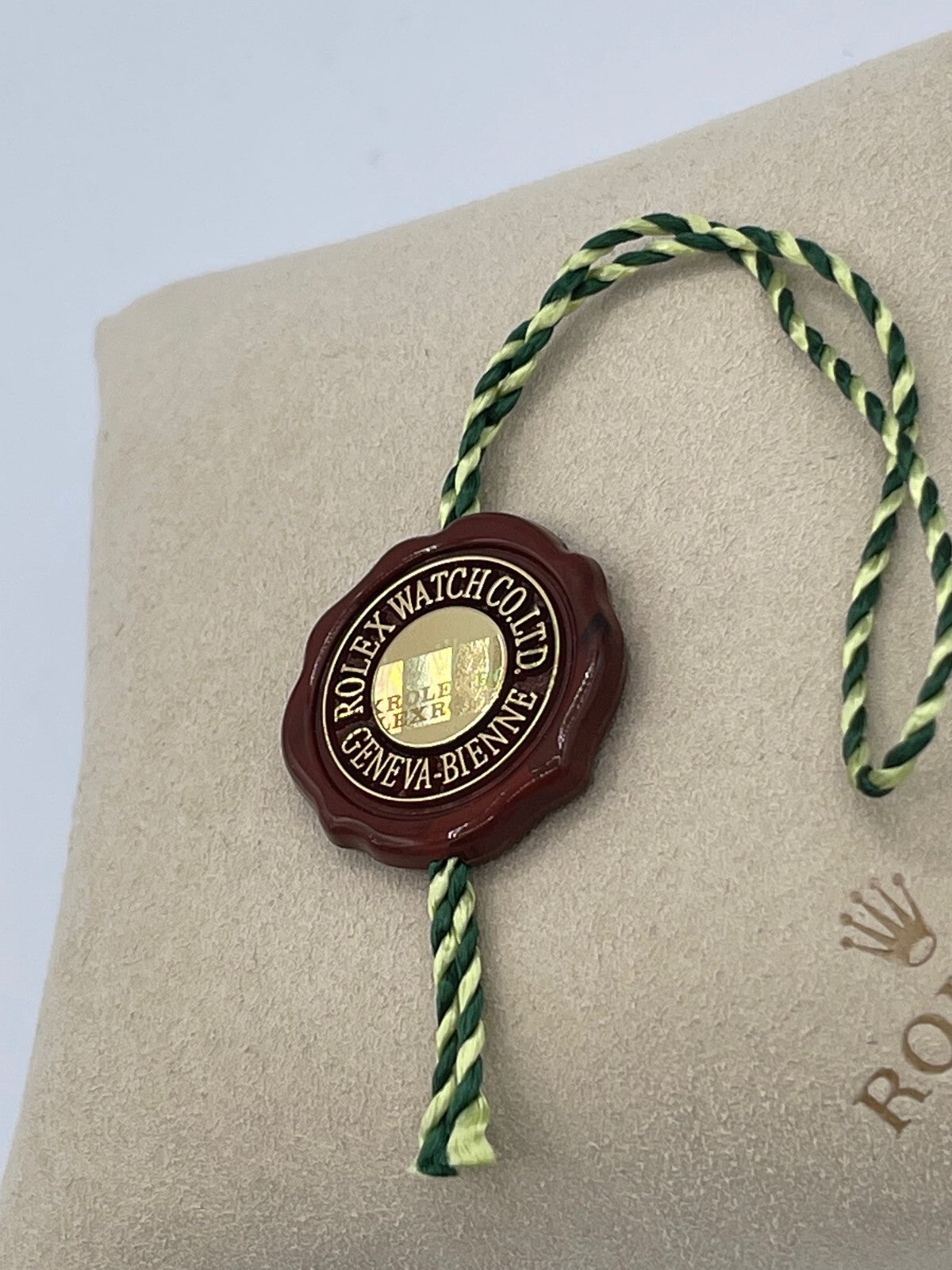Rolex tag sigillo seal in ceralacca "Geneva Bienne" originale