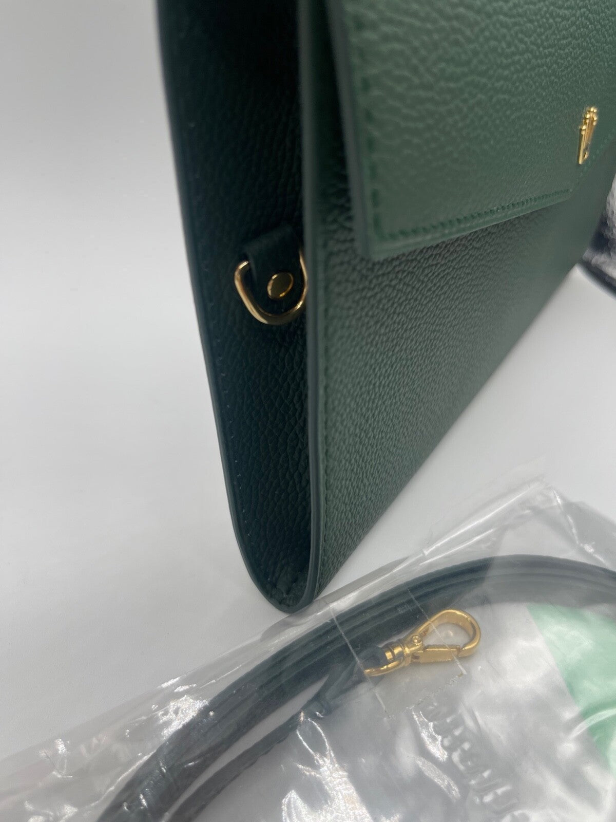 Rolex borsa bag pochette clutch verde green pelle leather