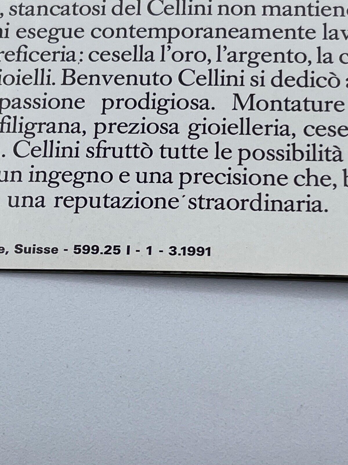 Rolex Cellini libretto corredo orologio italiano originale ( 1991 - 2015 )