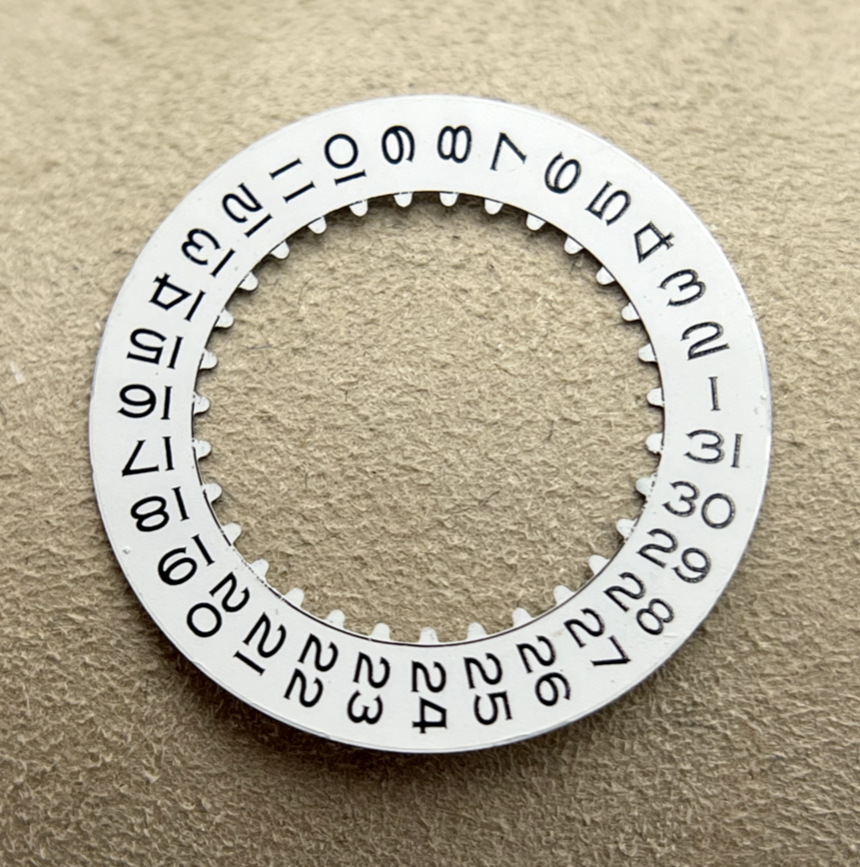 Rolex Oyster Perpetual Date disco data bianco white date disc cal. 3135-16200