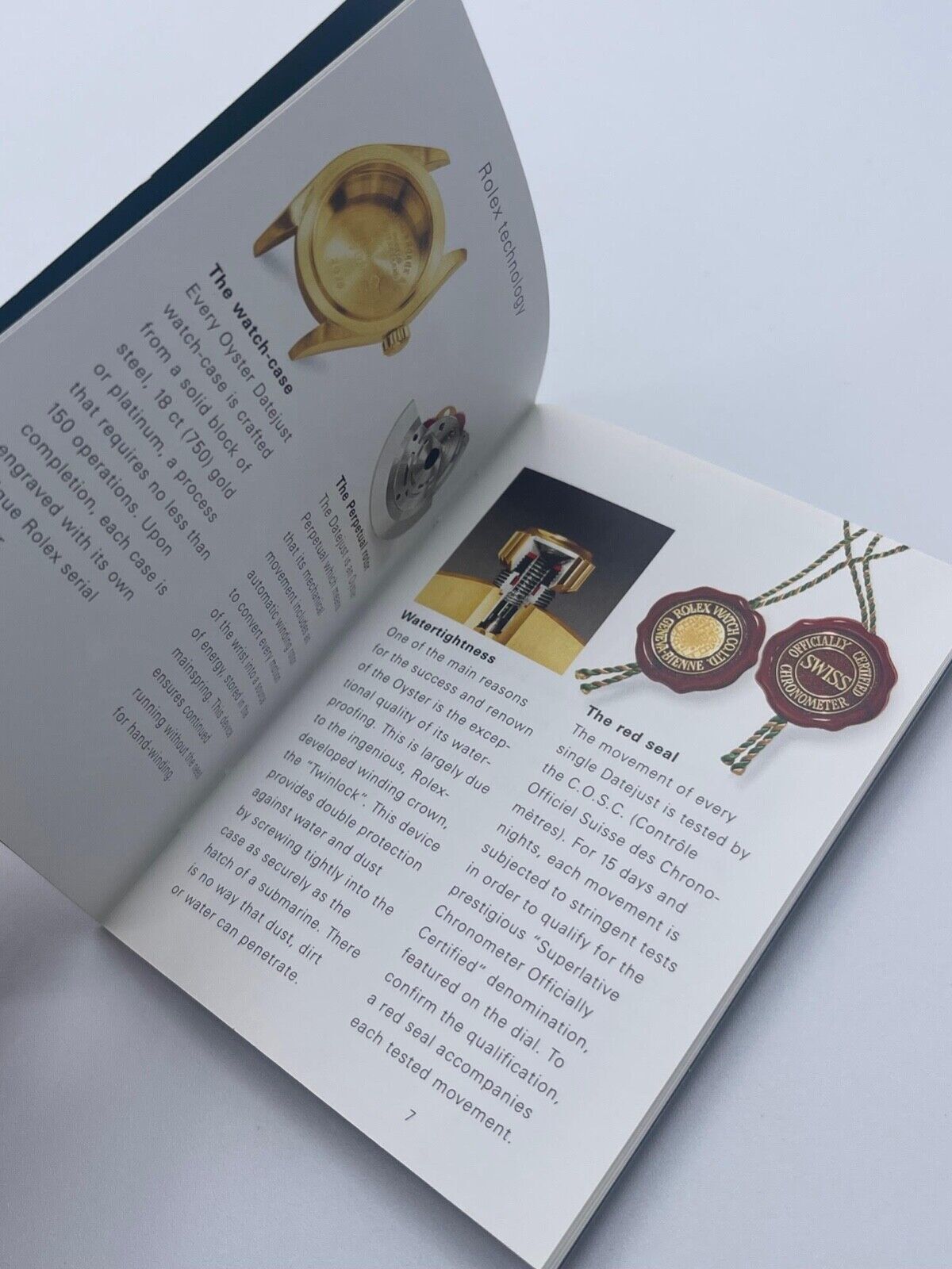 Rolex Datejust libretto corredo orologio watch booklet inglese ( 2001 - 2011 )