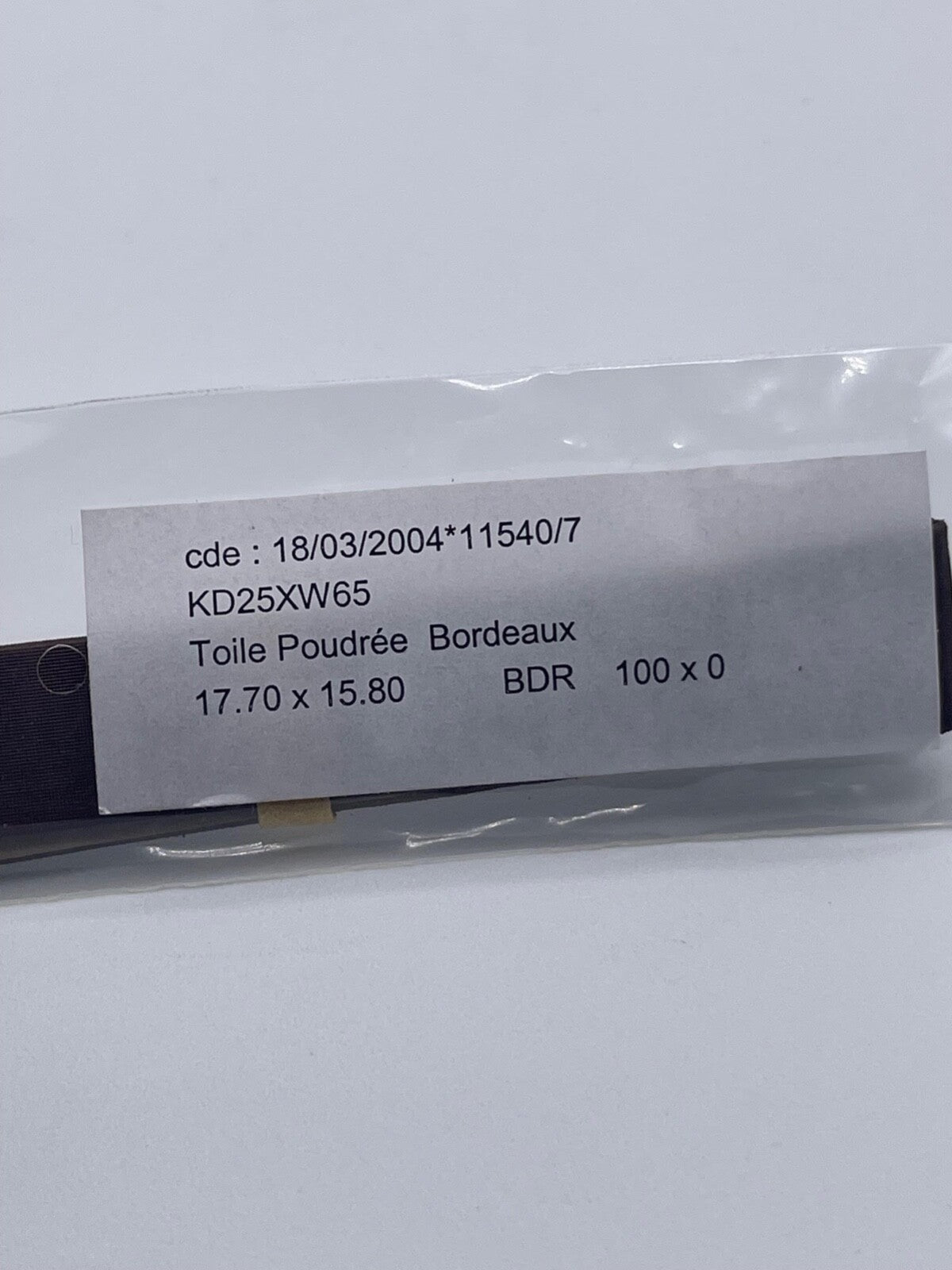 Cartier Tank cinturino orologio watch strap stoffa bordeaux ref.KD25XW65 18/16mm