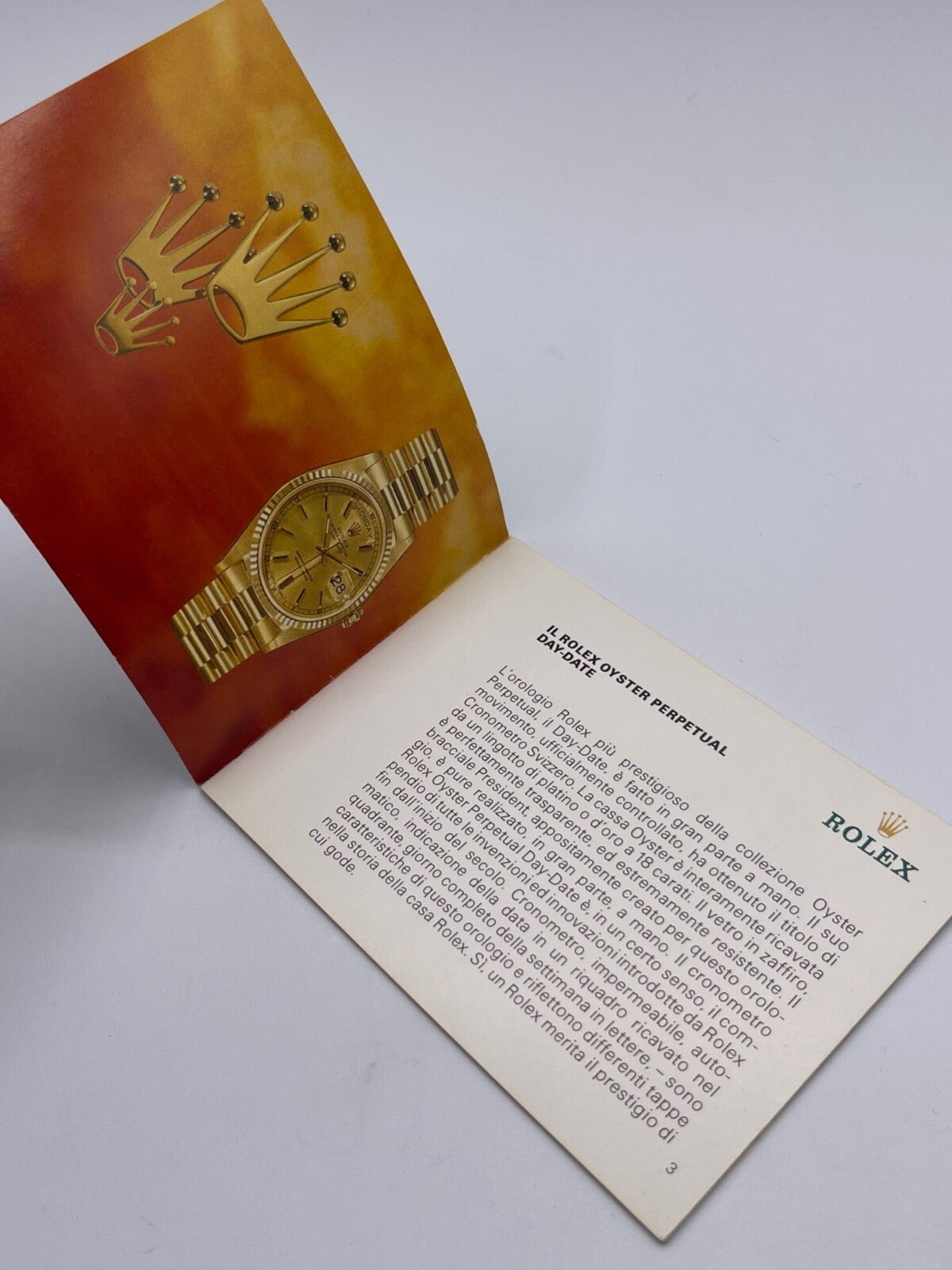 Rolex Day-Date D-D II 2 libretto corredo orologio italiano originale 1980 - 2012