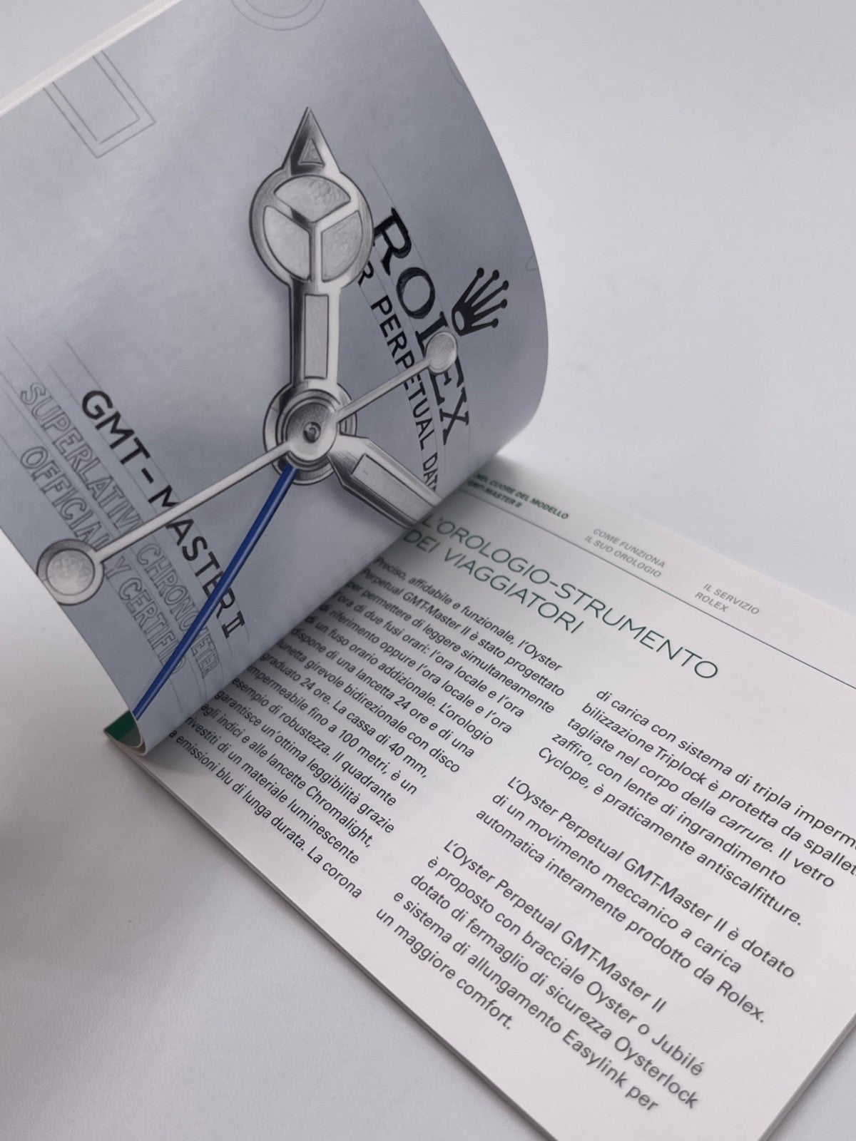 Rolex Gmt-Master II libretto corredo orologio watch booklet 4.2018 italiano