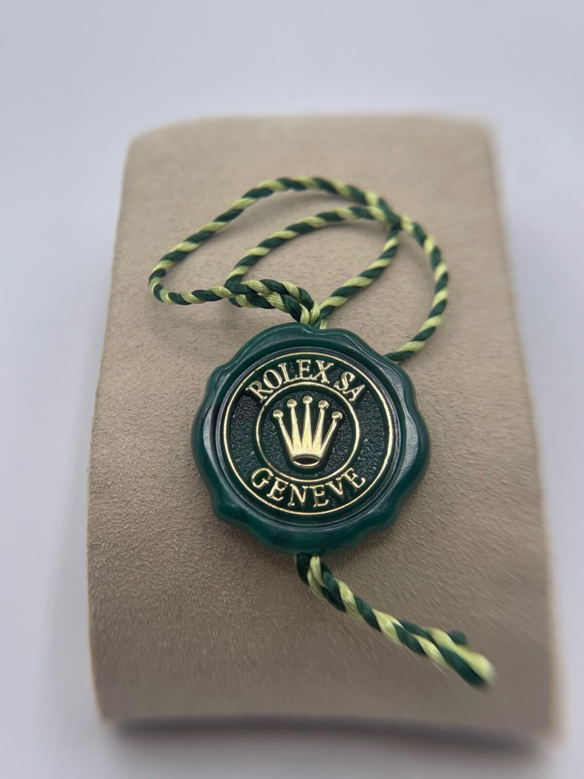 Rolex tag sigillo seal ceralacca verde green " Superlative Certified " originale