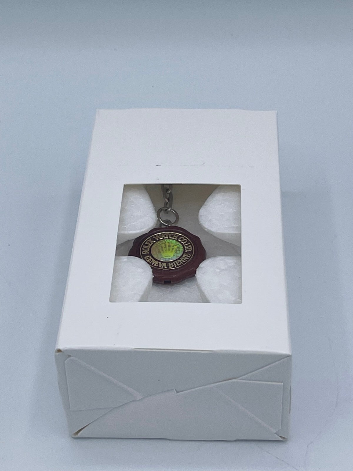 Rolex portachiavi keychain sigillo original seal marrone vintage + box service