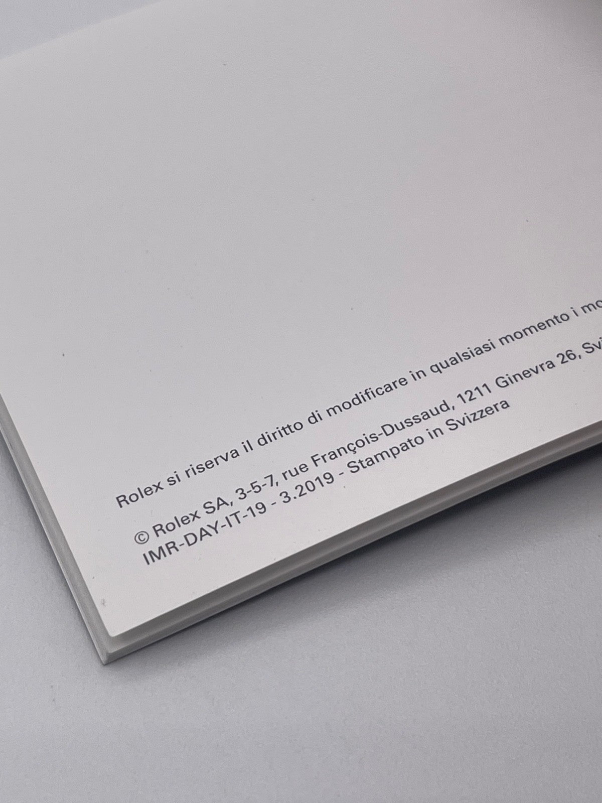 Rolex Daytona libretto corredo orologio watch booklet 3.2019 italiano