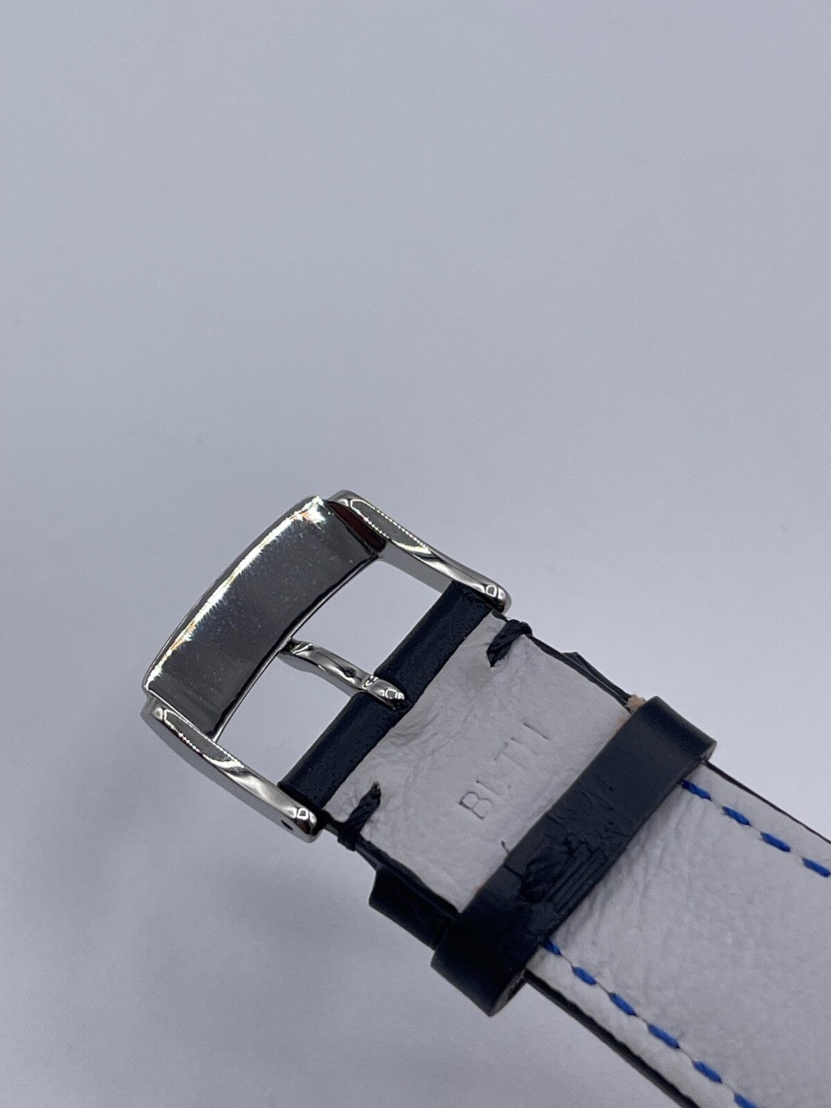 Baume & Mercier Clifton cinturino orologio pelle nero "BLTH" 22mm + fibbia