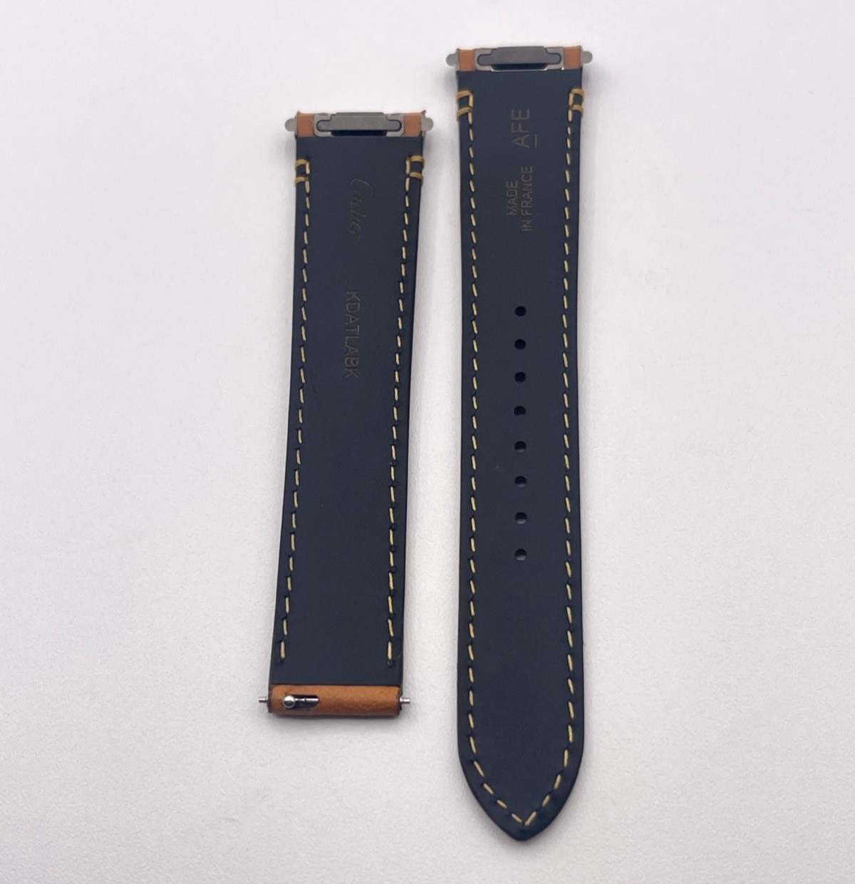 Cartier Santos cinturino orologio pelle marrone ref KDATLABK 19/16mm