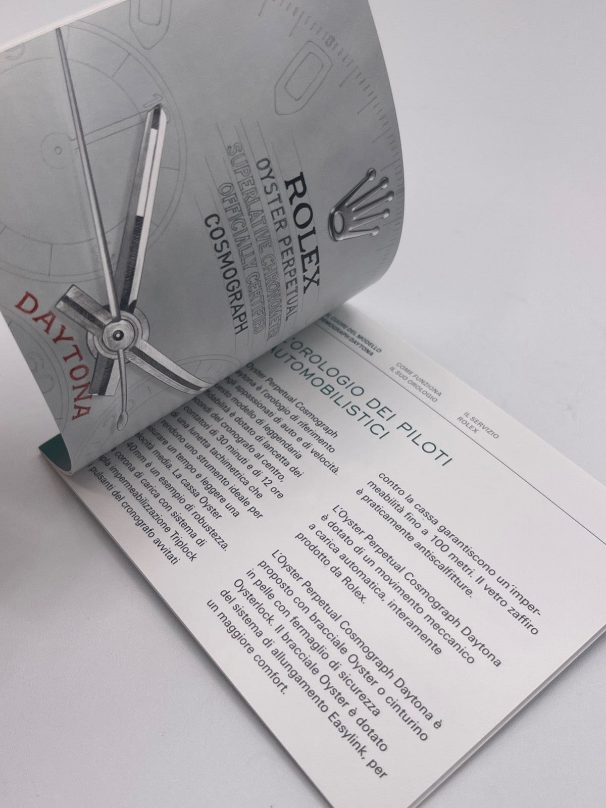 Rolex Daytona libretto corredo orologio watch booklet 7.2015 italiano