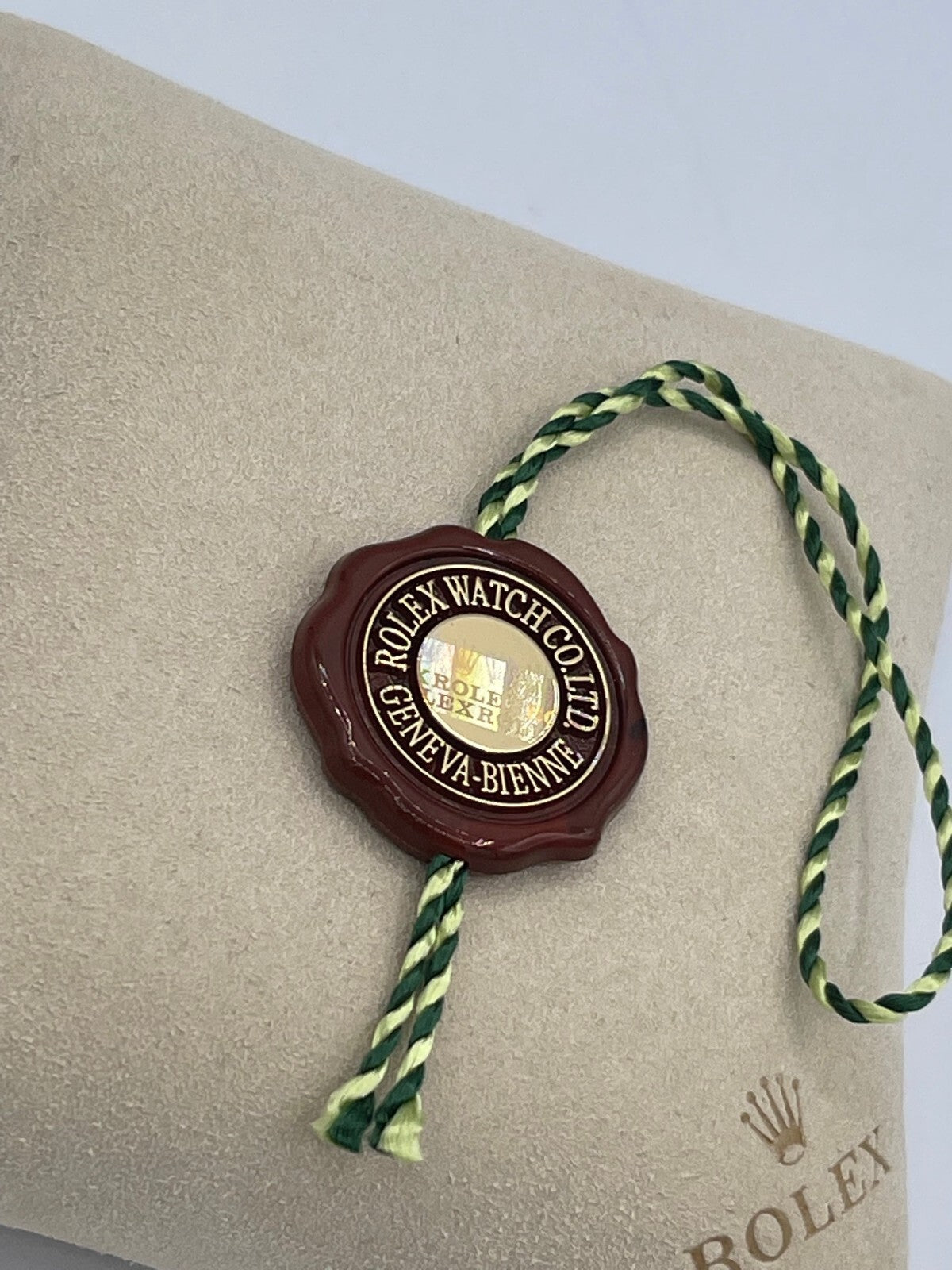 Rolex tag sigillo seal in ceralacca "Geneva Bienne" originale