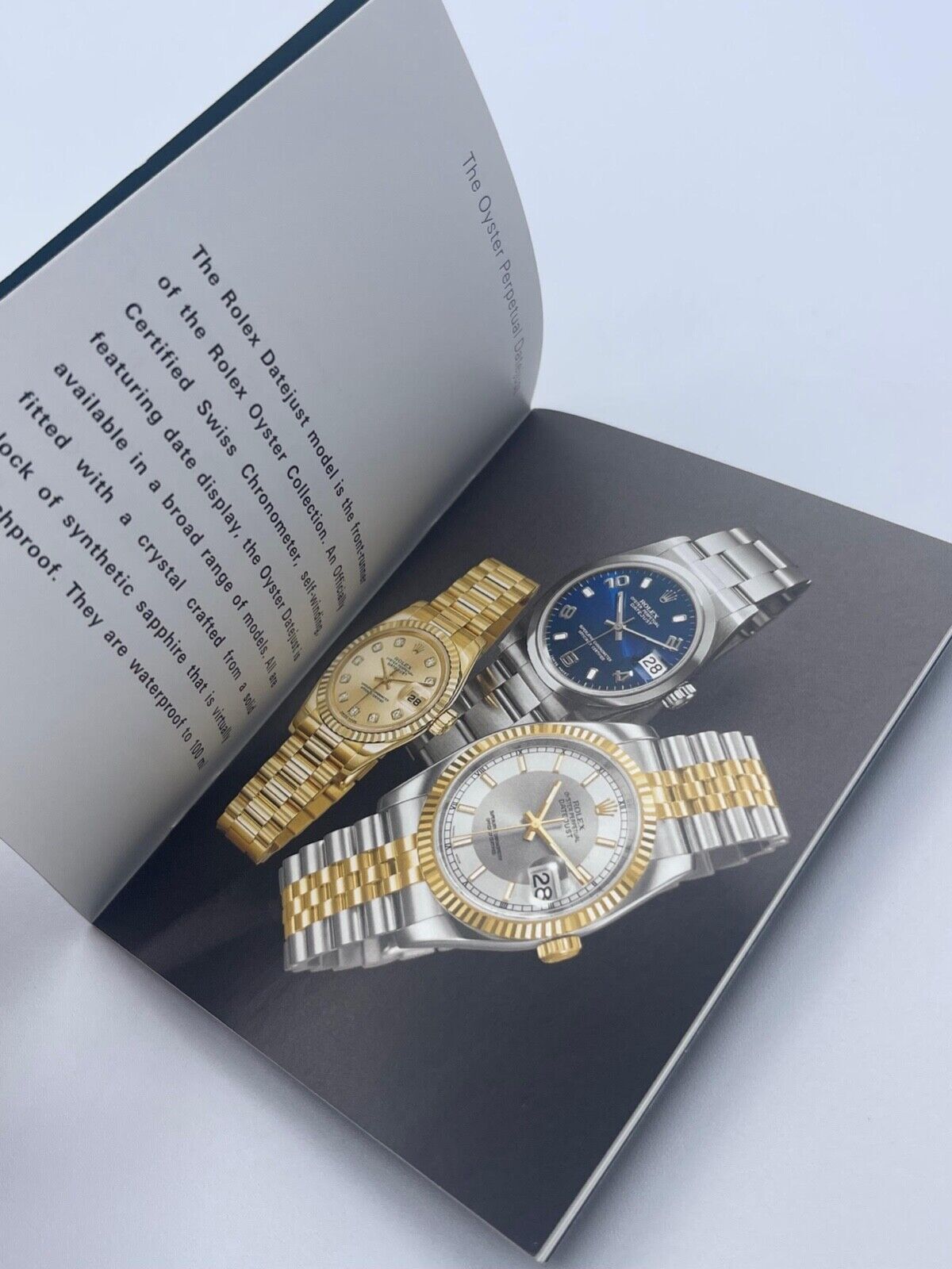 Rolex Datejust libretto corredo orologio watch booklet inglese ( 2001 - 2011 )