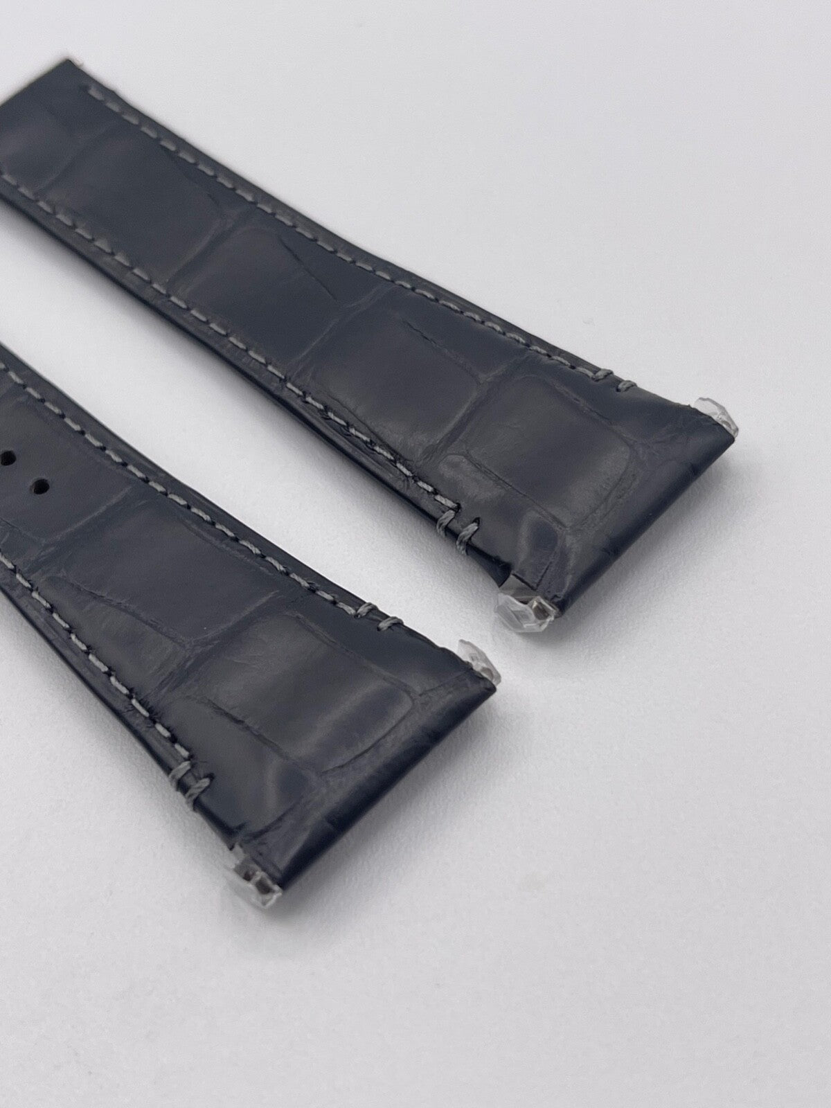 Cartier Santos cinturino orologio strap pelle alligatore grigio KDAVLABY 23/18mm