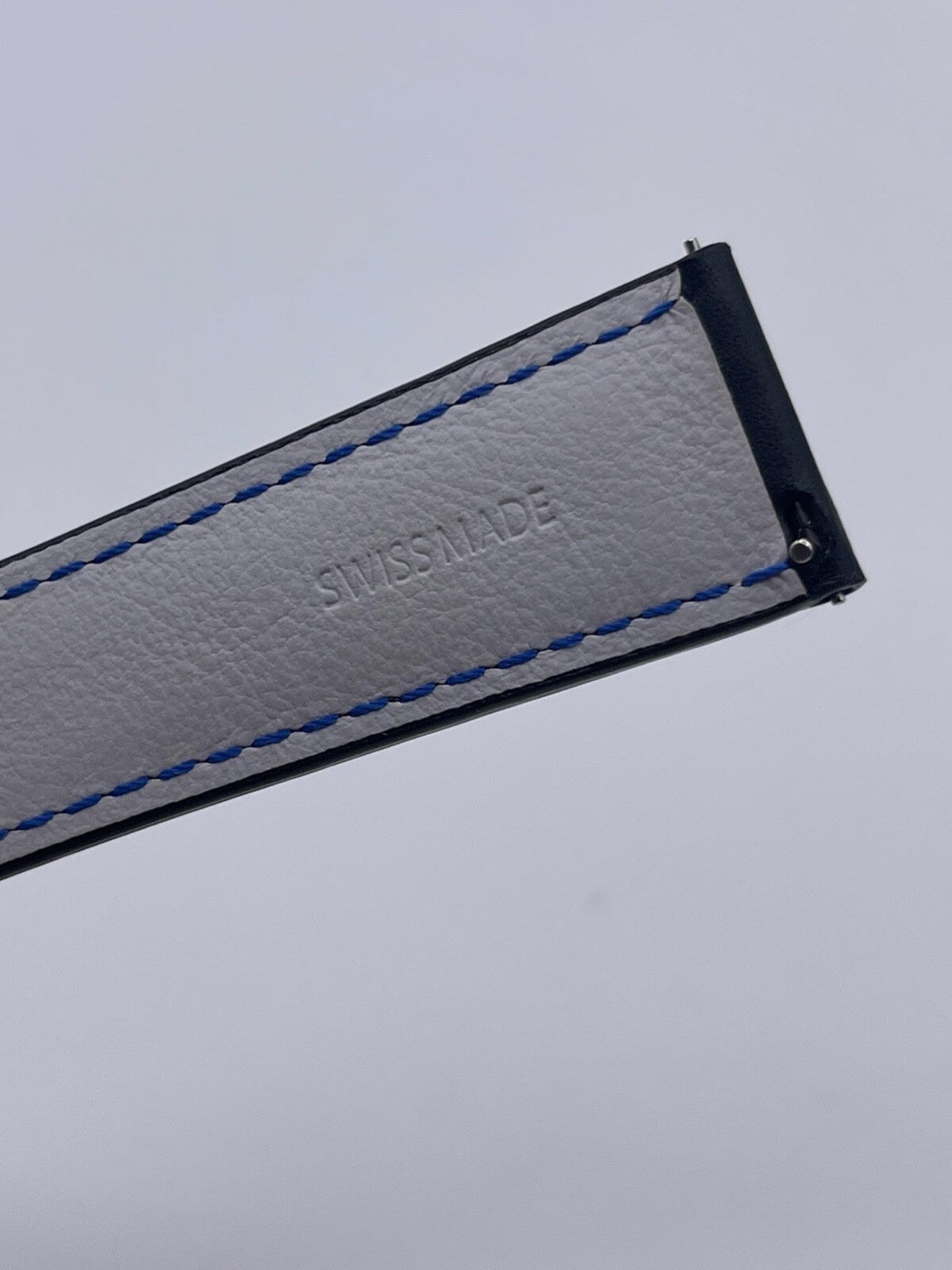 Baume & Mercier Clifton cinturino strap orologio pelle nero BLUA 22mm + fibbia