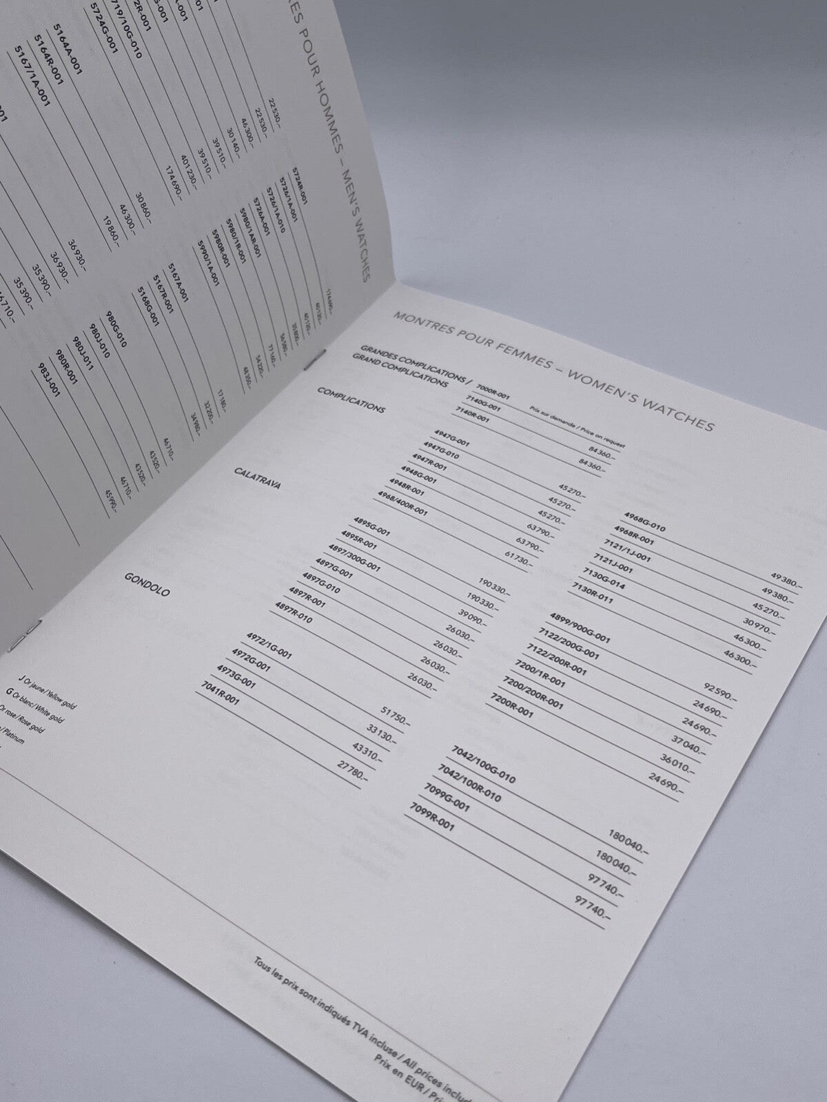 Patek Philippe listino prezzi rivenditori ufficiali dealer watch price list 2017