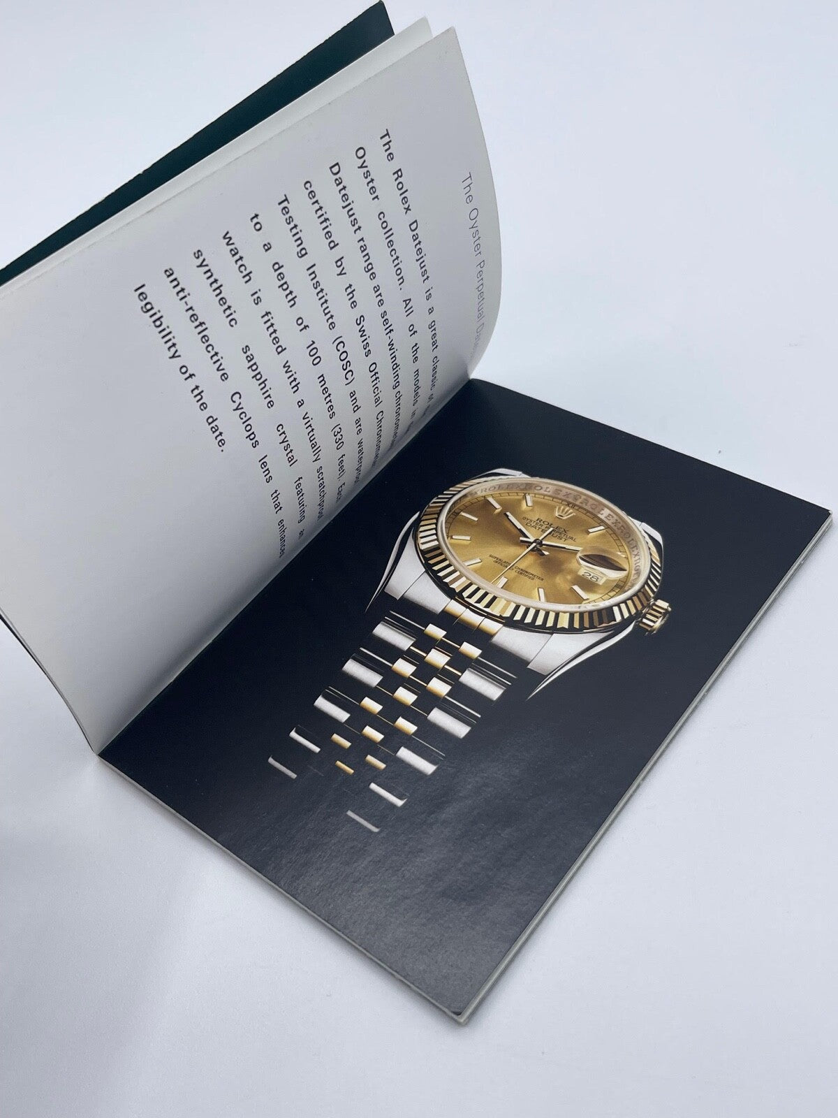 Rolex Datejust libretto corredo orologio watch booklet inglese ( 2001 - 2011 )