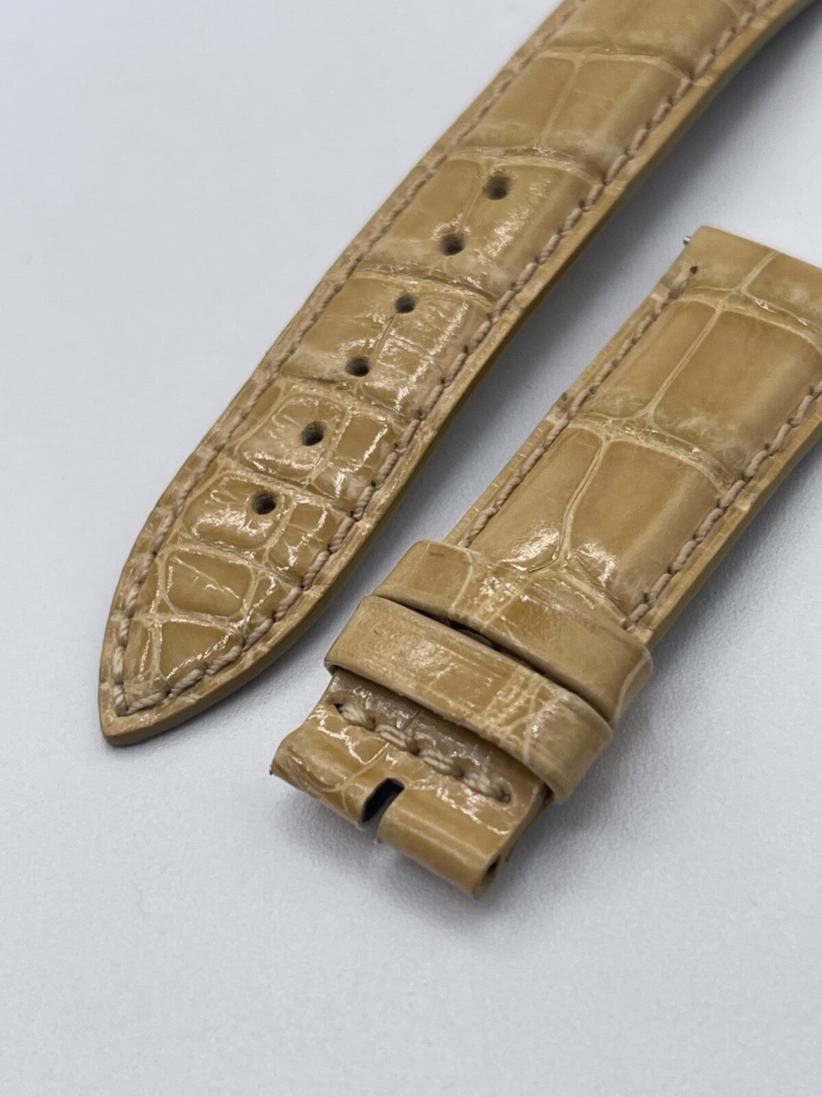 Jaeger Le-Coultre Reverso cinturino orologio watch strap alligatore beige 17/16