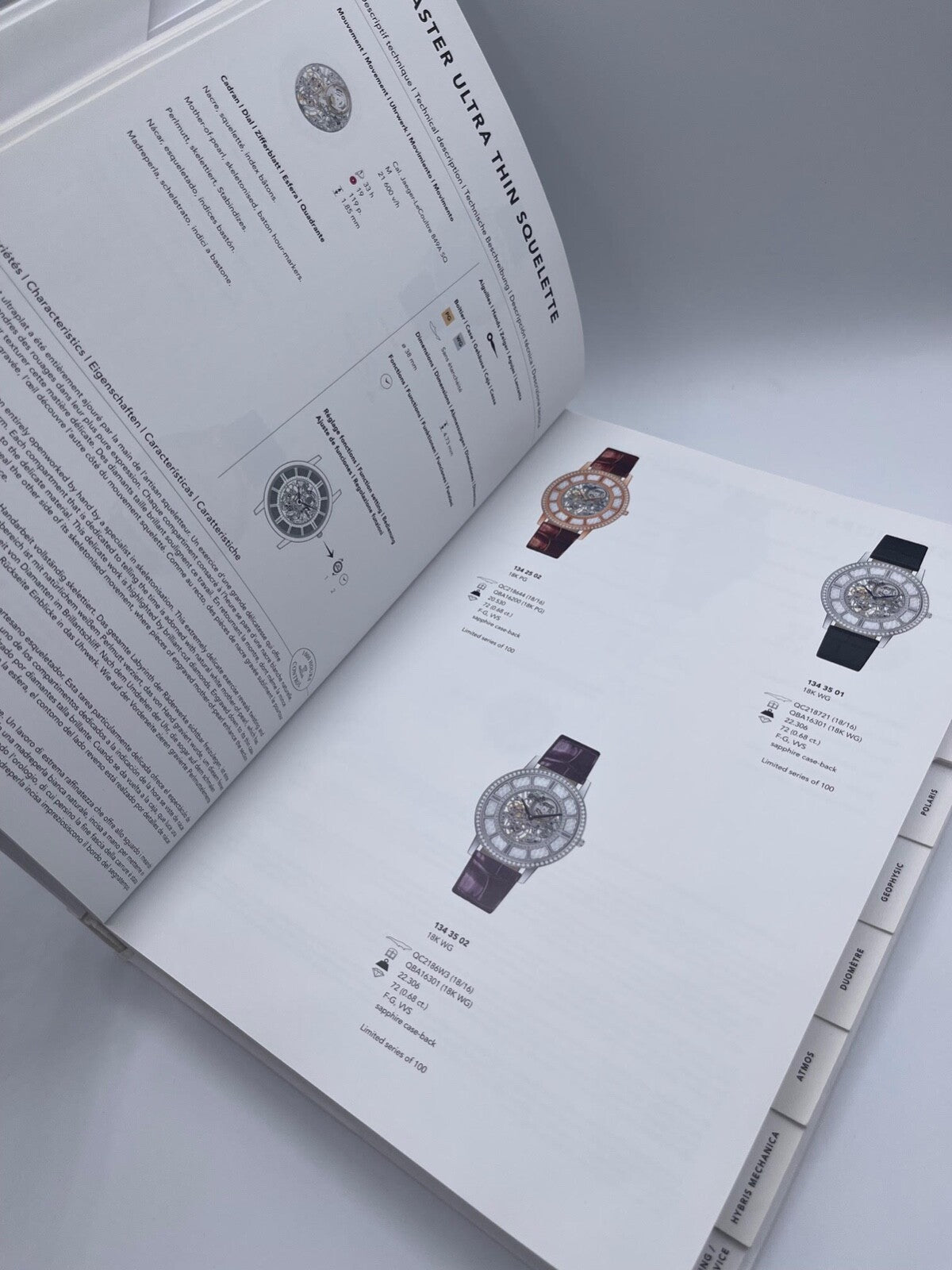 Jaeger LeCoultre libro catalogo rivenditori ufficiali dealer catalogue 2018/2019