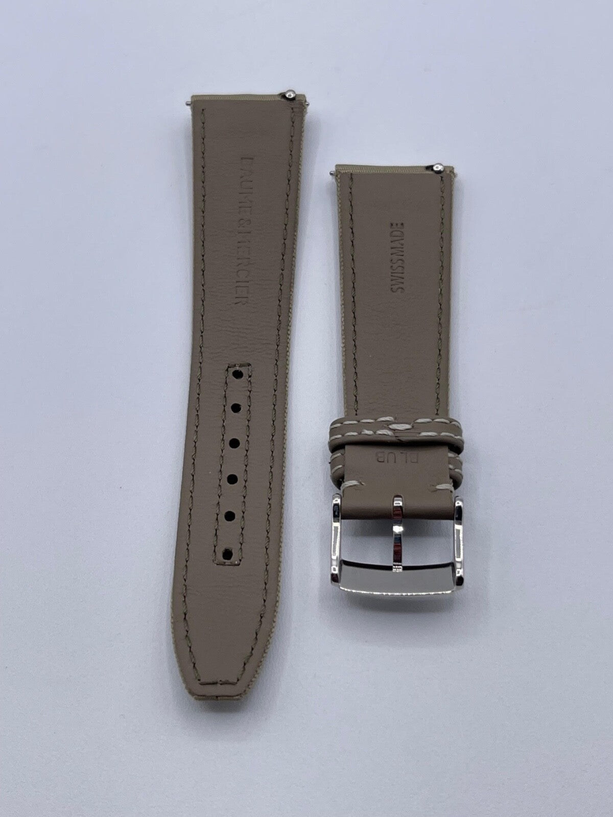Baume & Mercier Clifton cinturino orologio watch strap tessuto fabric 21/18mm