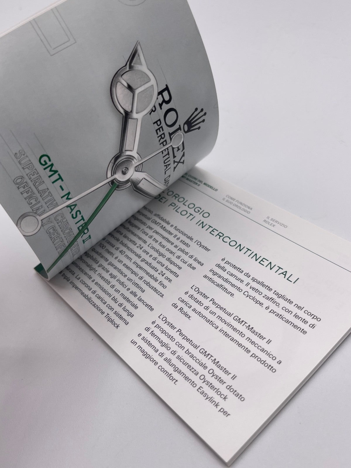 Rolex Gmt-Master II libretto corredo orologio watch booklet 11.2016 italiano