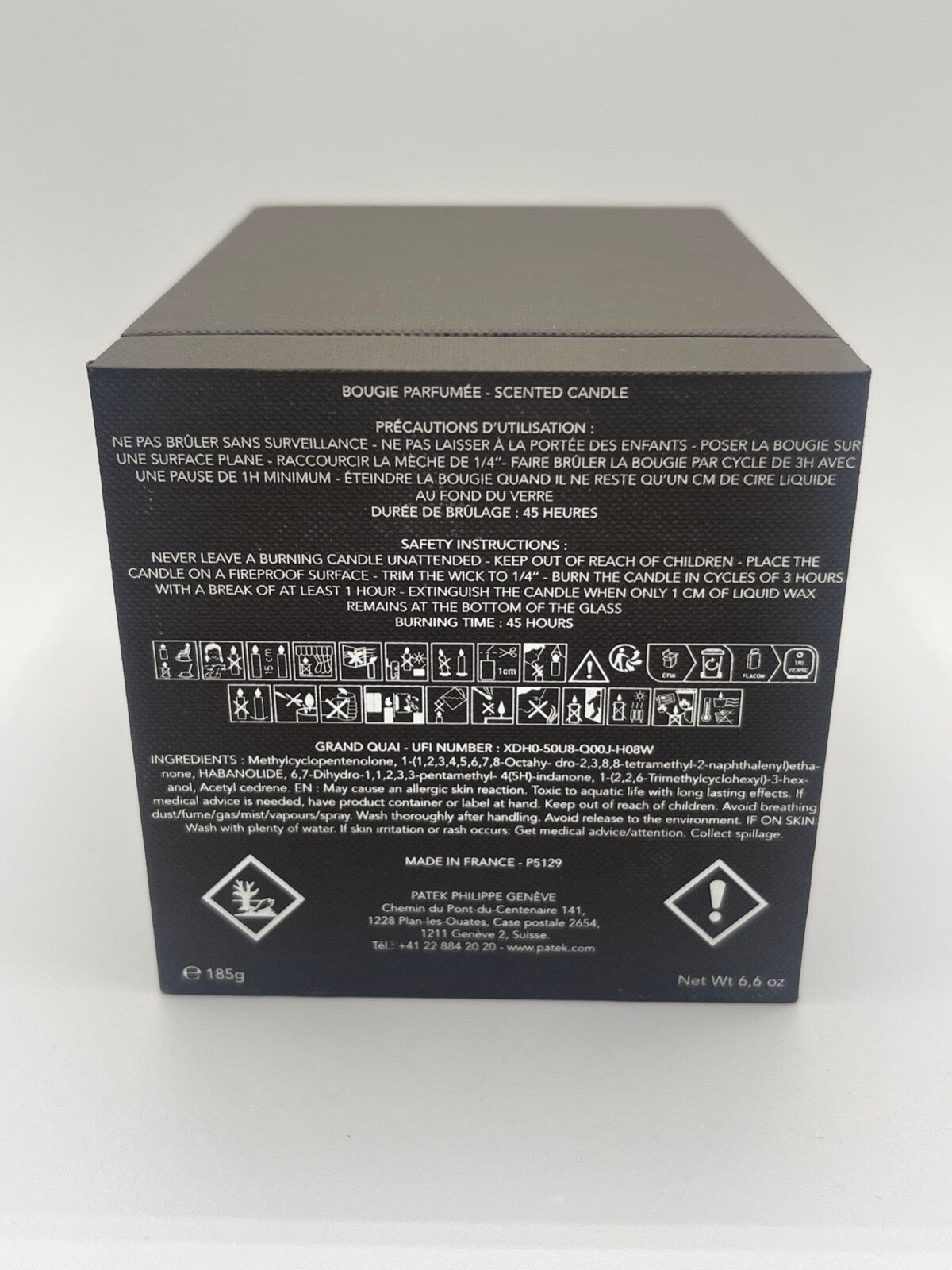 Patek Philippe candela profumata scented candle blue