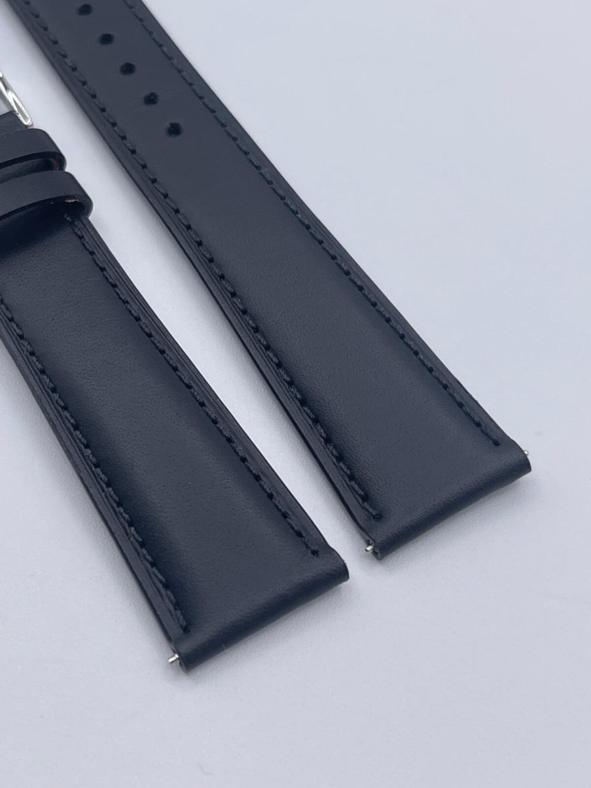 Baume & Mercier Clifton cinturino strap orologio pelle nero BLUA 22mm + fibbia