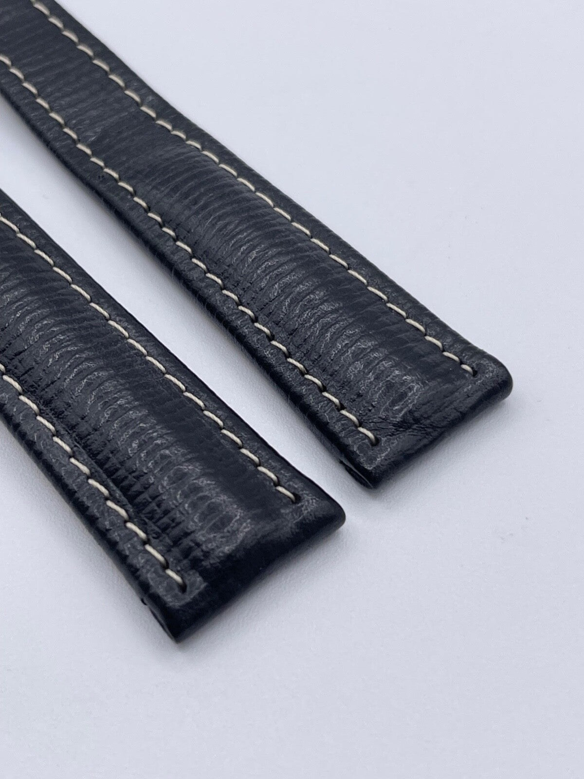 Tradema cinturino orologio watch strap deployante pelle nera 22/18mm