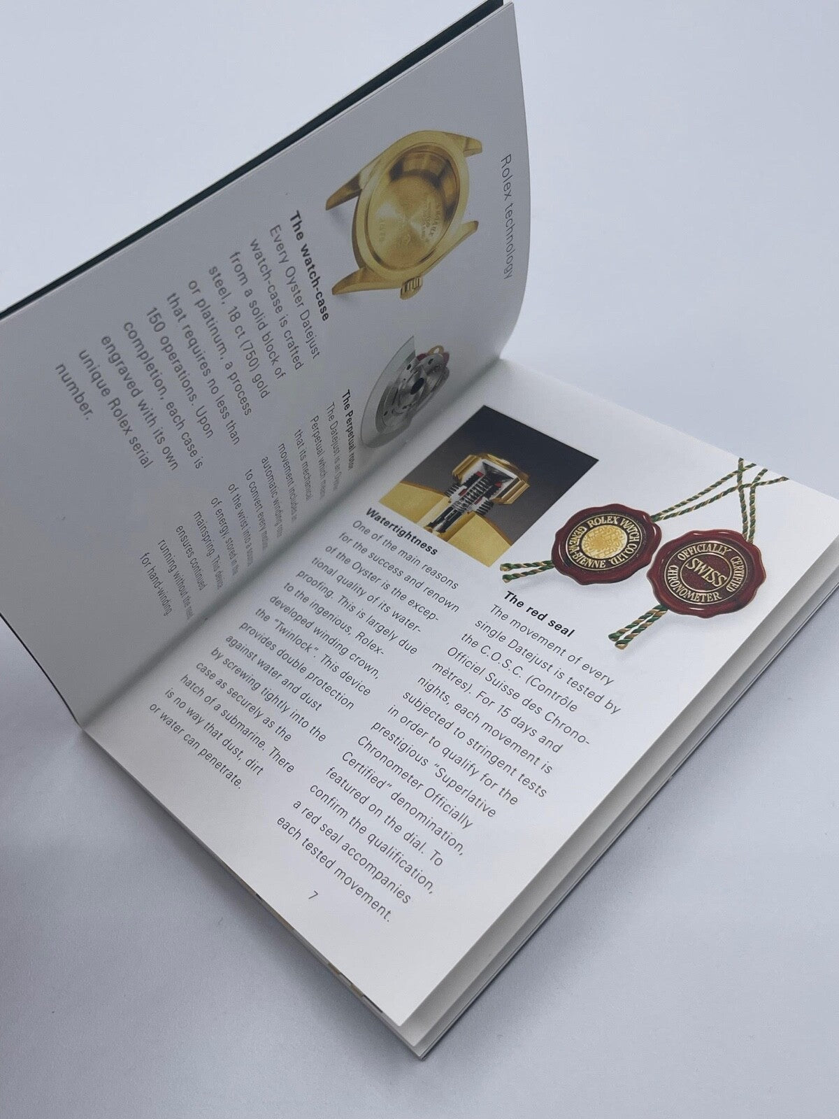Rolex Datejust libretto corredo orologio watch booklet inglese ( 2001 - 2011 )