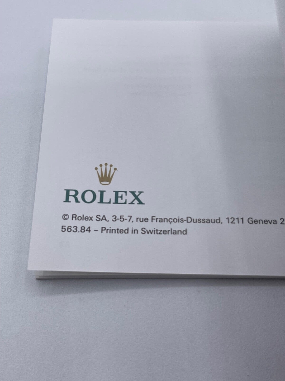 Rolex libretto garanzia booklet worldwide service 563.84