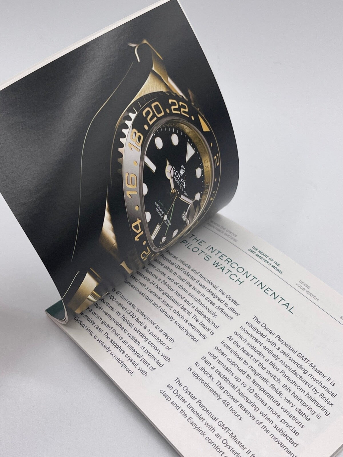 Rolex Gmt-Master II libretto corredo orologio watch booklet anno 2012 inglese