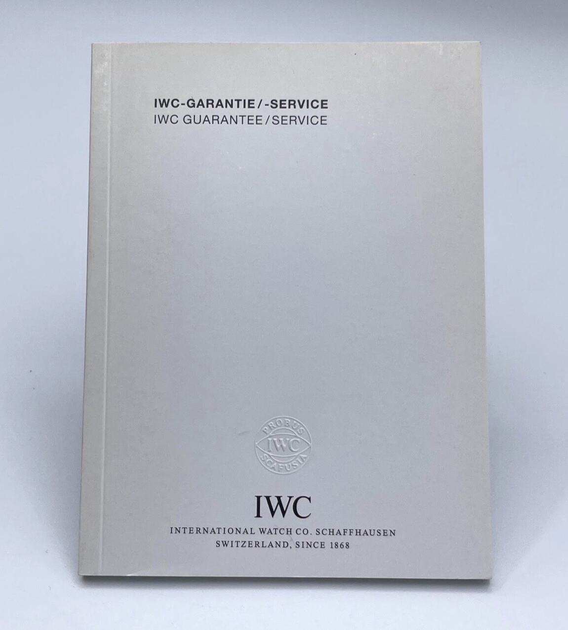 Iwc Pilot Aquatimer Ingenieur libretto garanzia guarantee service 2004 - 2011