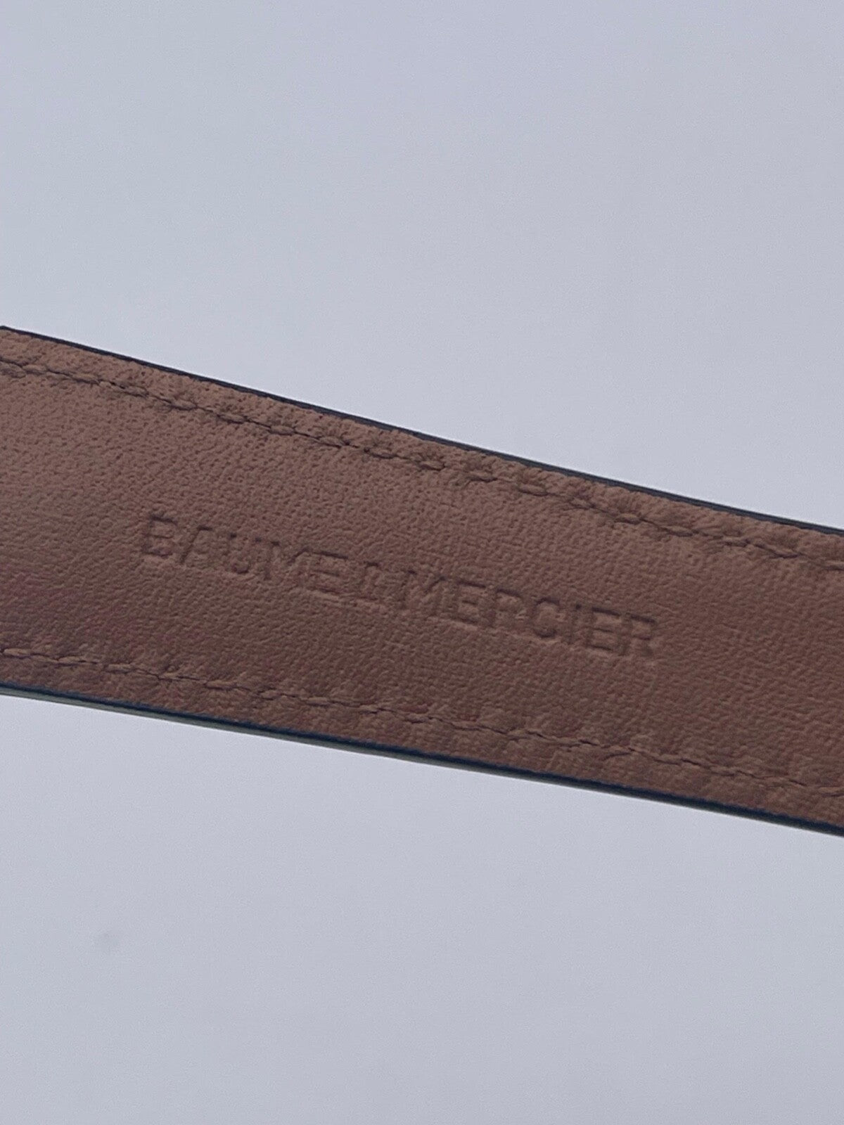 Baume & Mercier Clifton cinturino strap orologio pelle nero BLSA 22mm + fibbia