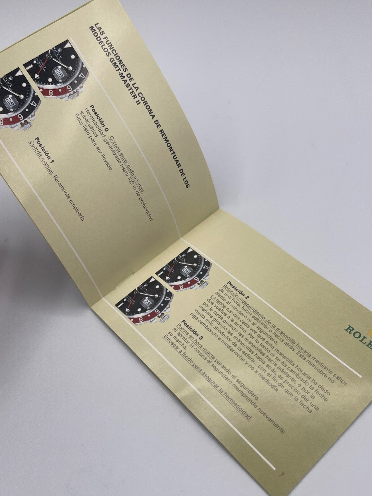 Rolex Gmt-Master libretto corredo orologio watch booklet anno 2000 spagnolo