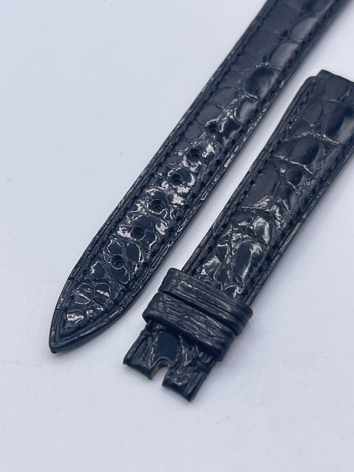 Audemars Piguet cinturino watch strap pelle coccodrillo nero 12/12mm
