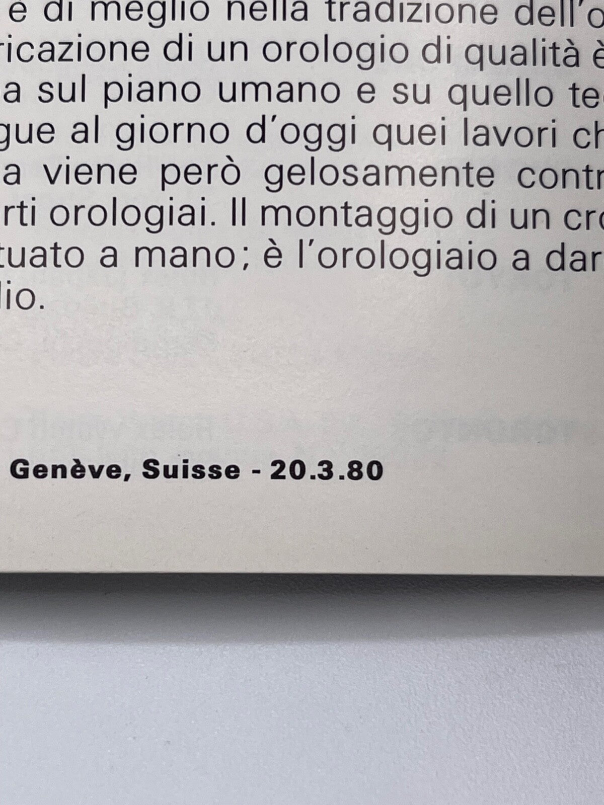 Rolex libretto corredo orologio "il vostro Rolex Oyster" italiano 1980 - 2008