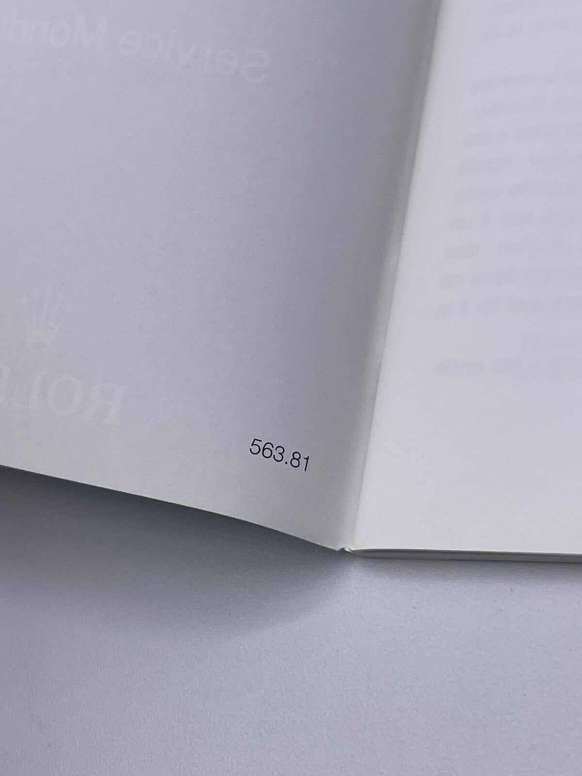 Rolex libretto garanzia COSC warranty booklet service 563.81