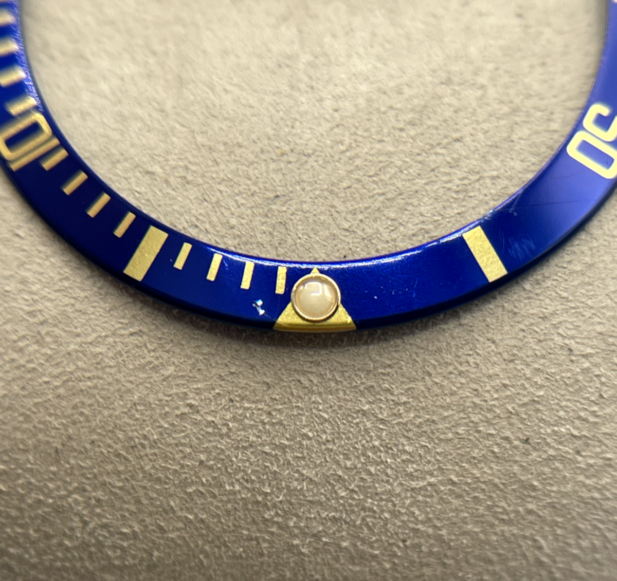 Rolex Submariner 16613 inserto ghiera bezel insert blu e oro B315-16808-182-A1