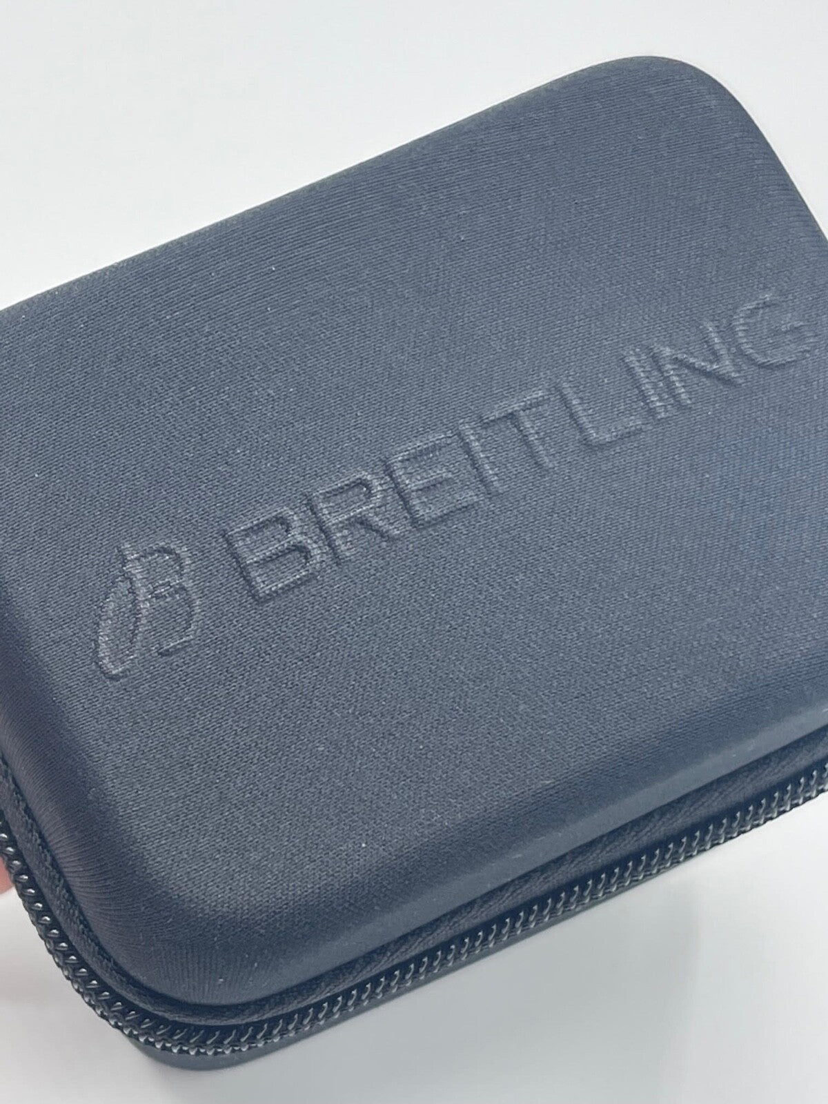 Breitling box viaggio travel box nera black originale + panno cloth